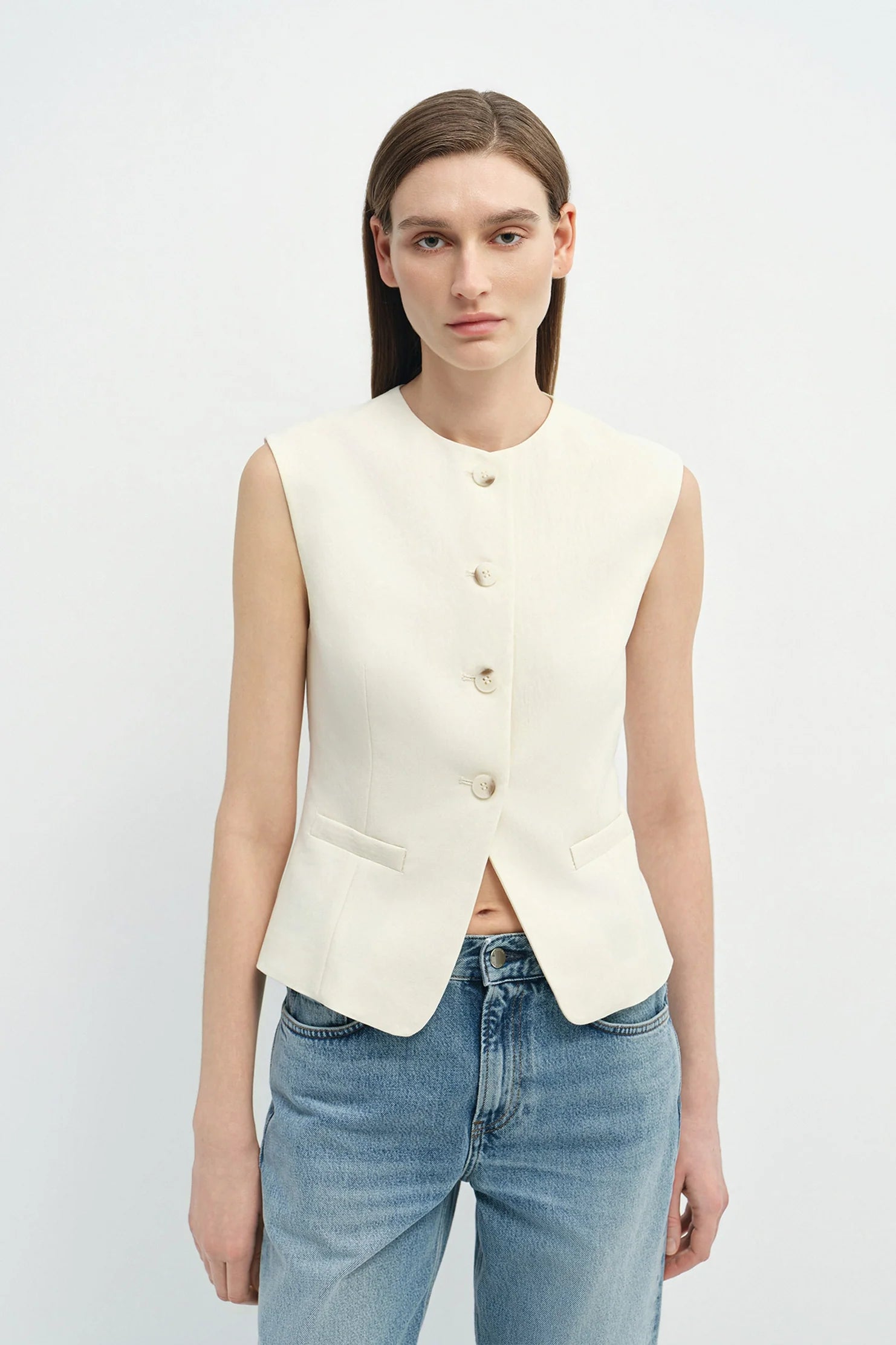 Elira Button Front Vest