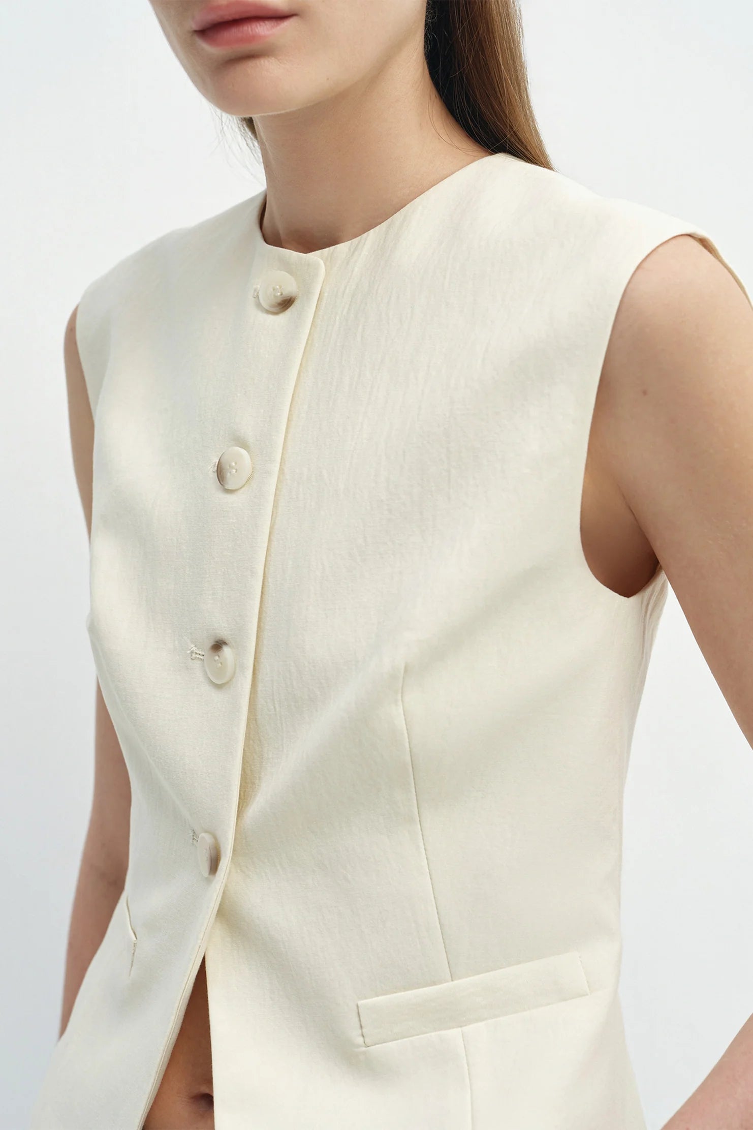 Elira Button Front Vest