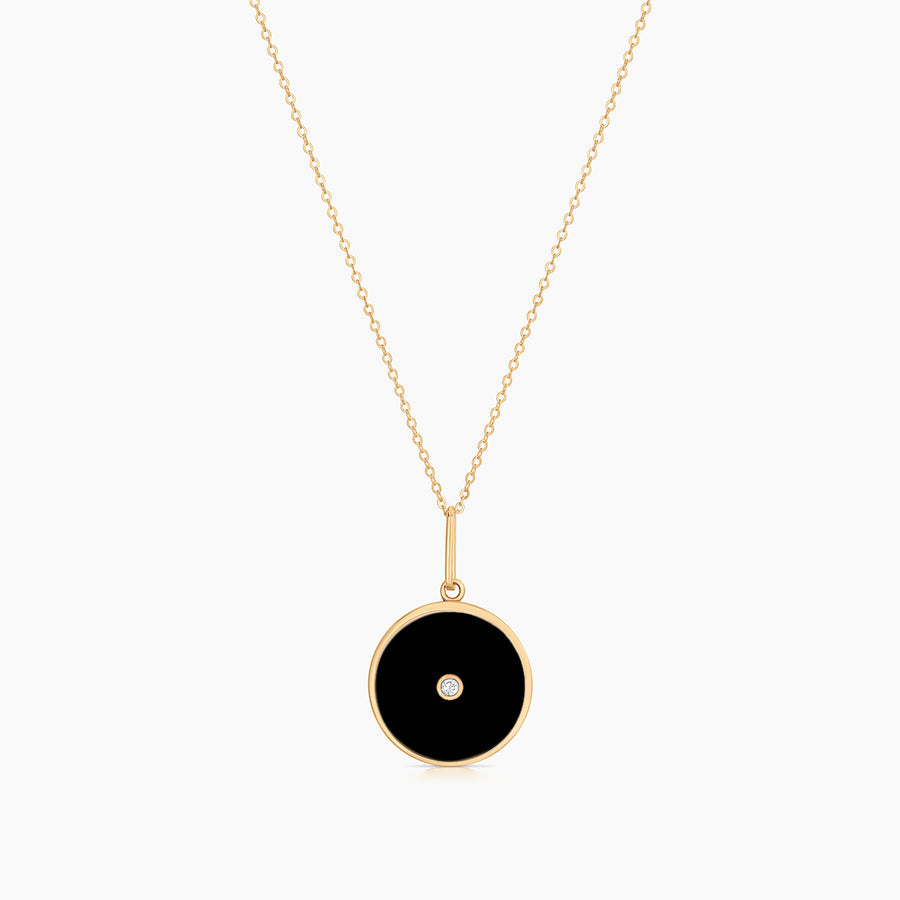 Balia Black Enamel Necklace