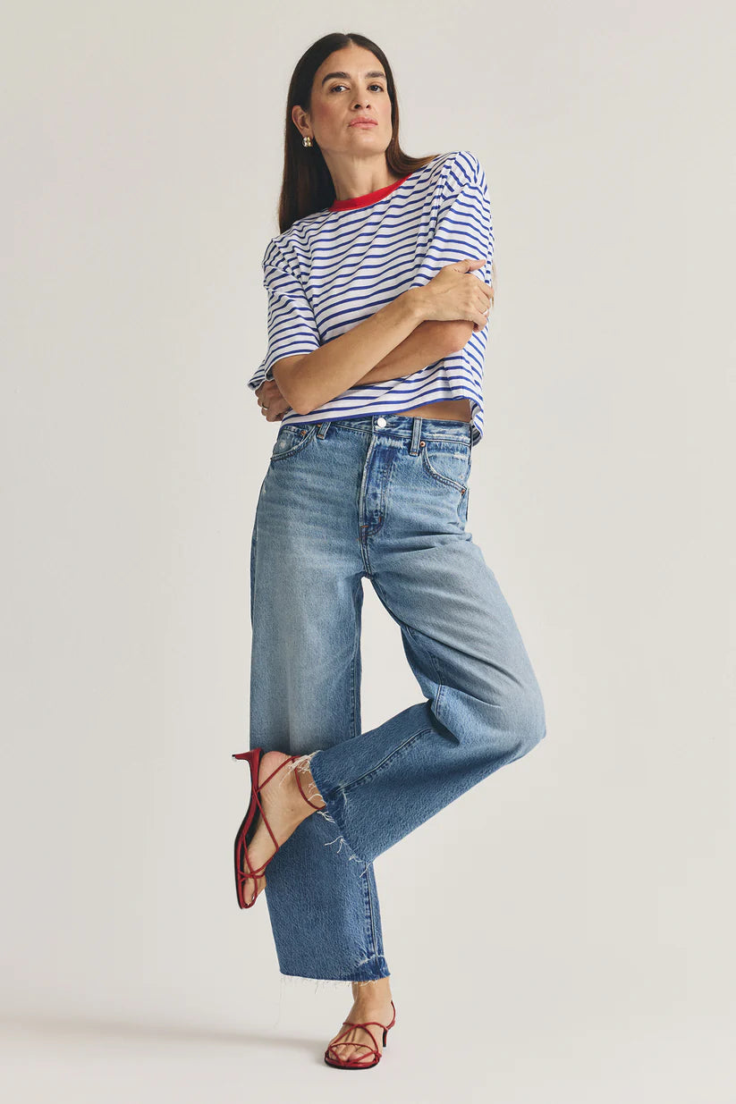 Tate Crop High Rise Bowed Leg