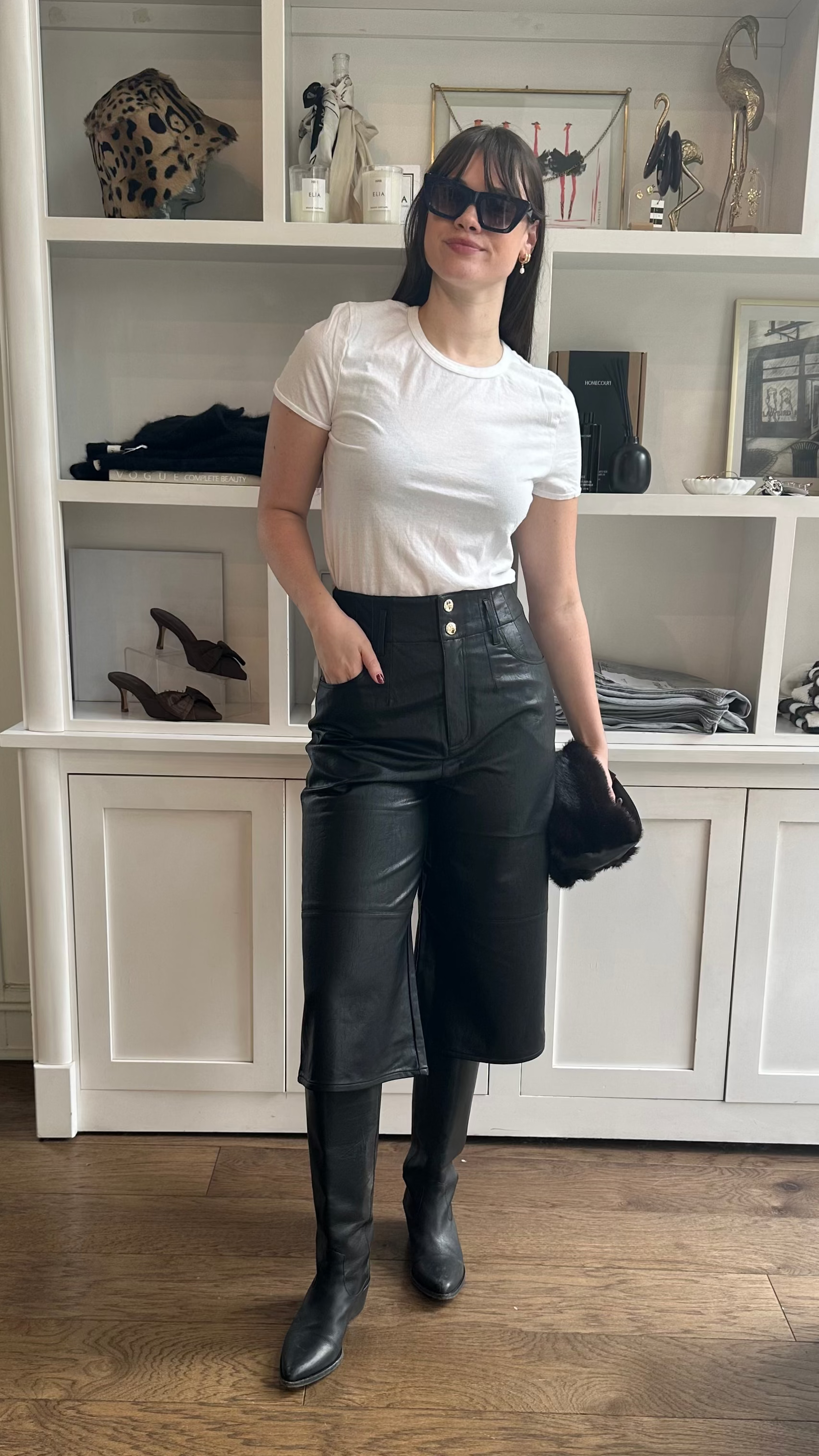 Pulia Faux Leather Culotte