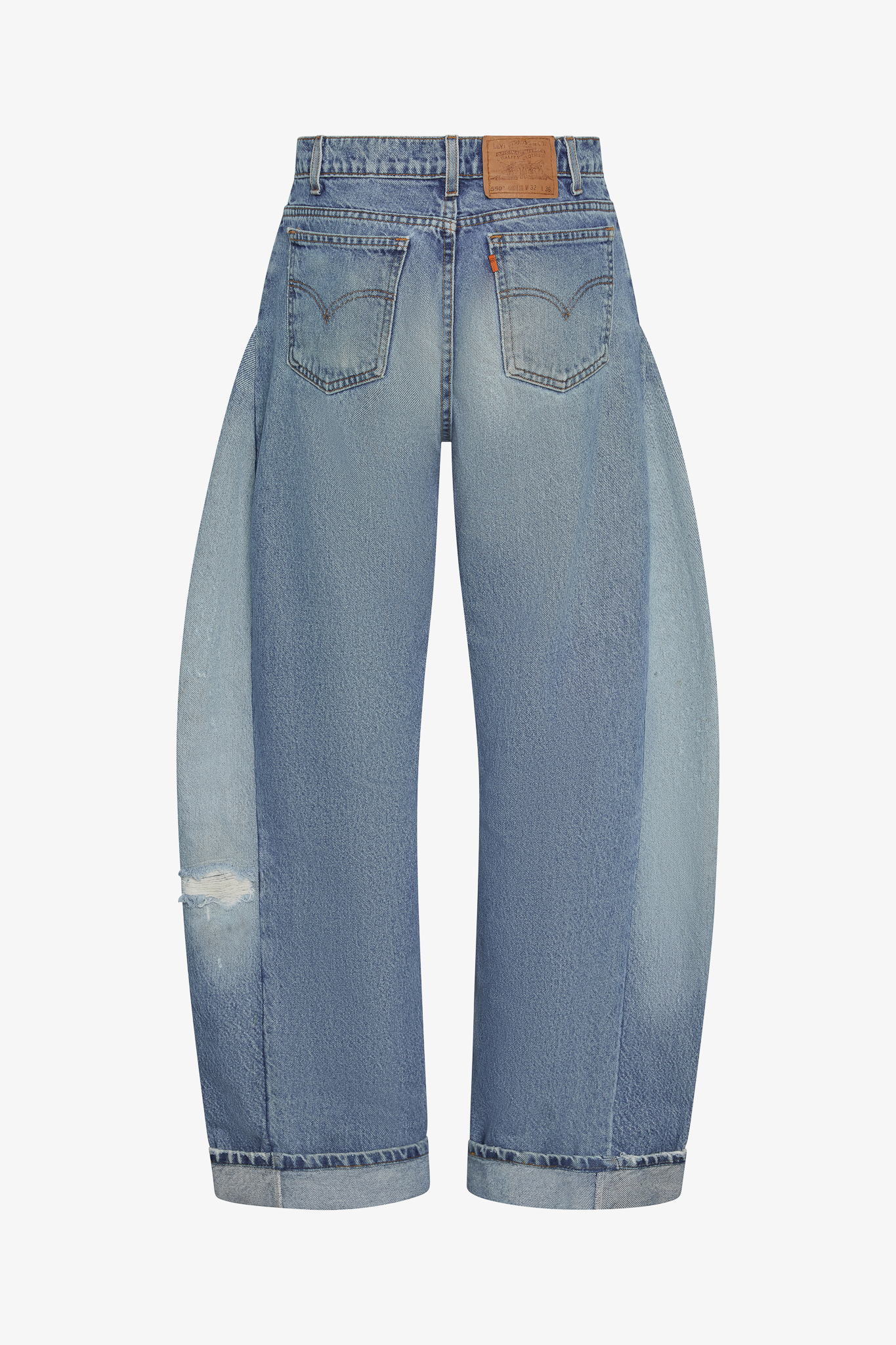 Mini Cuff Barrel Denim