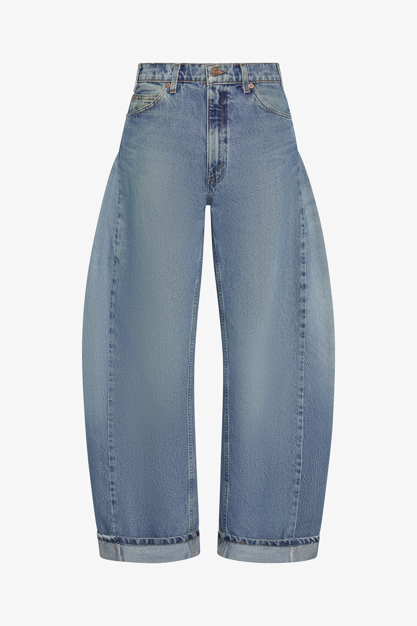 Mini Cuff Barrel Denim