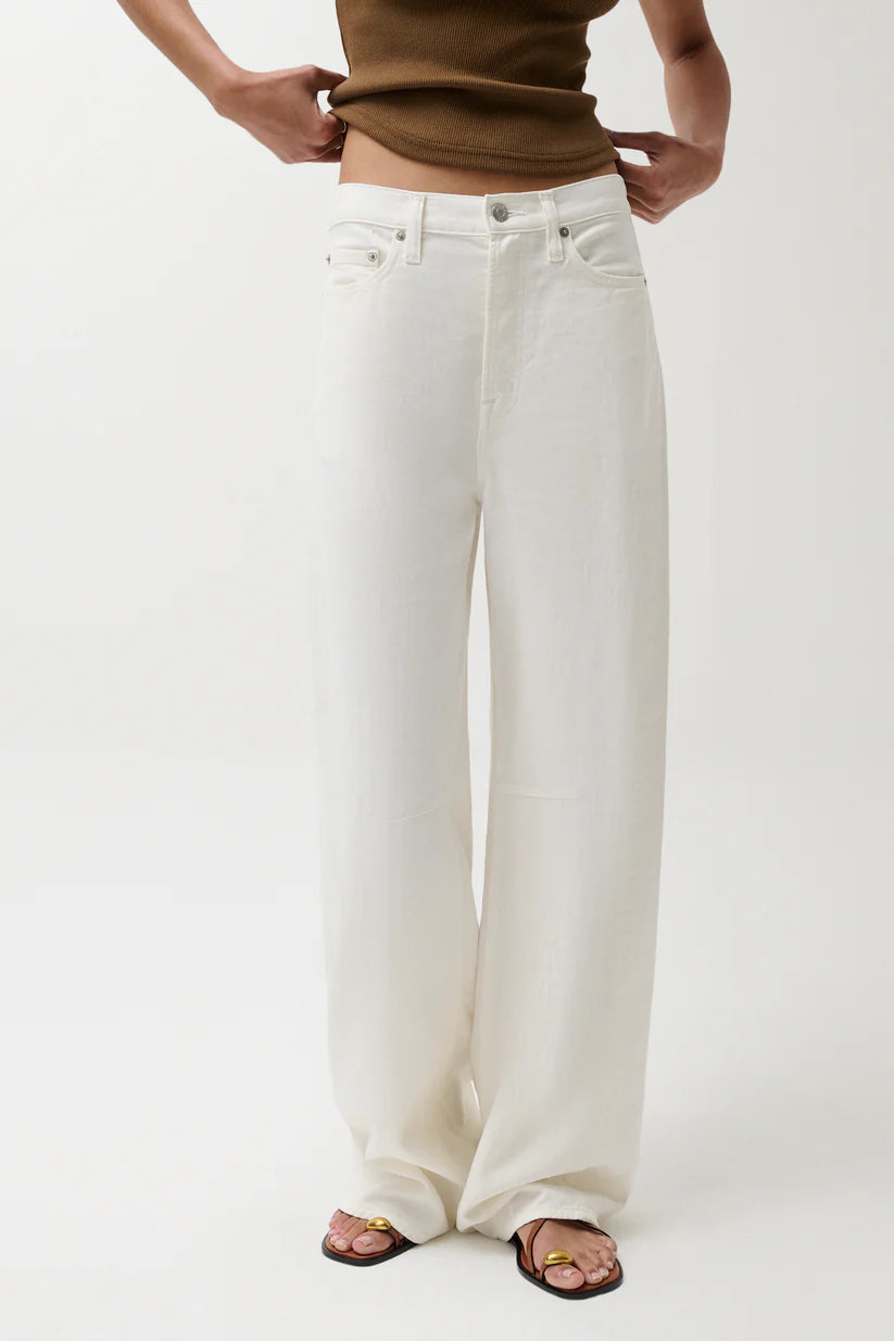 Sydney High Rise Bowed Linen Wide Leg