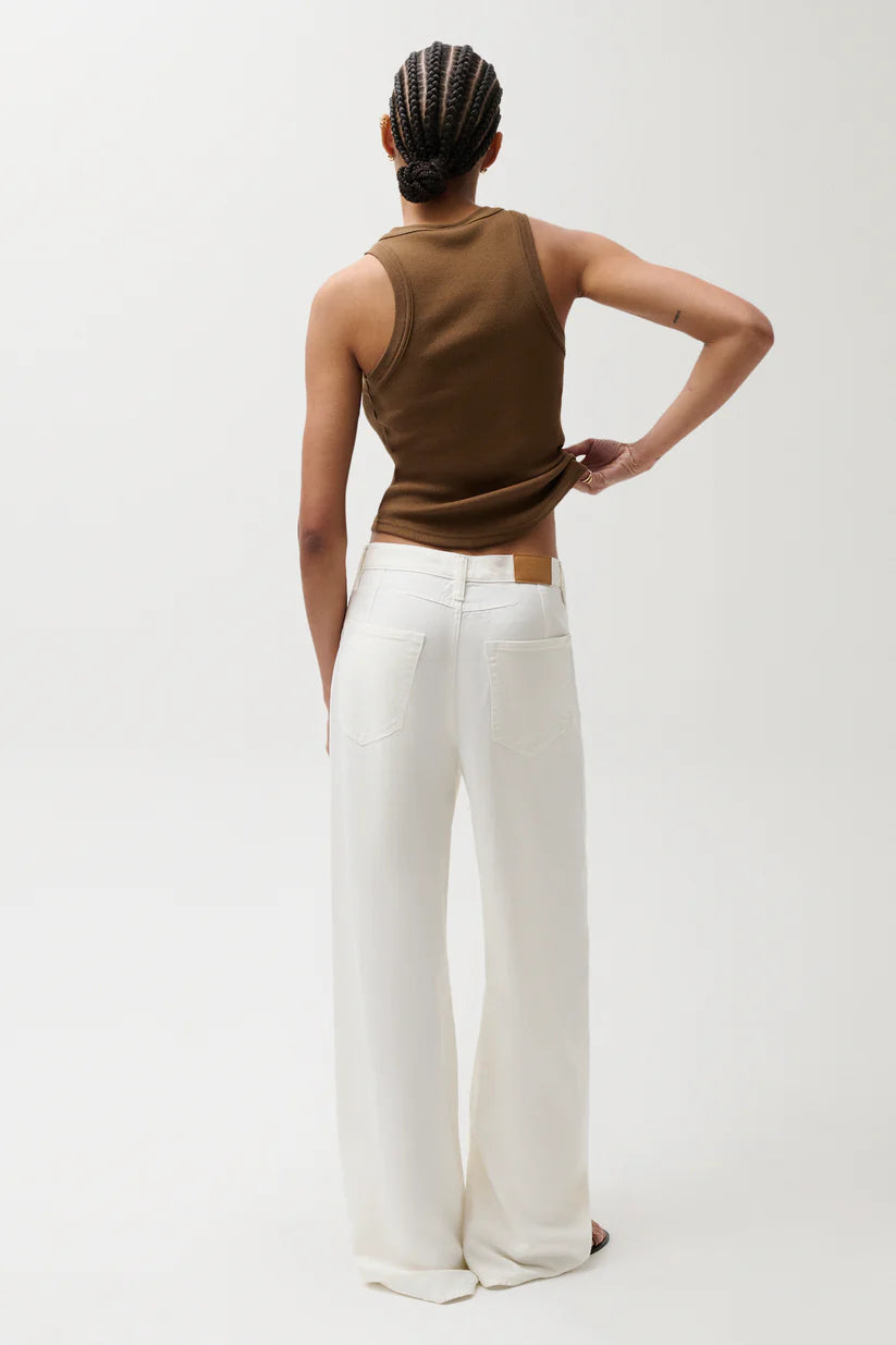 Sydney High Rise Bowed Linen Wide Leg
