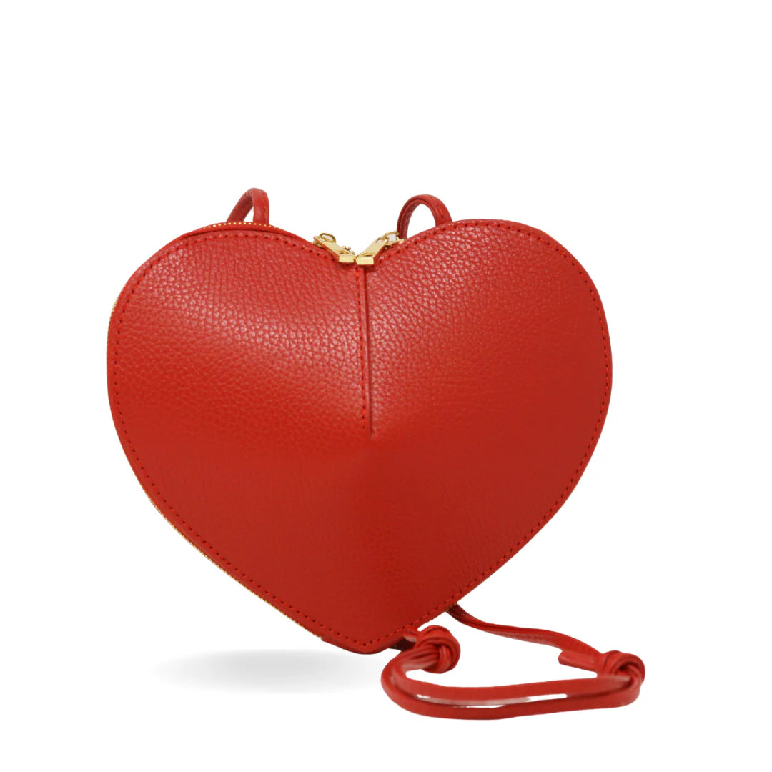 Gabby Italian Leather Heart Handbag