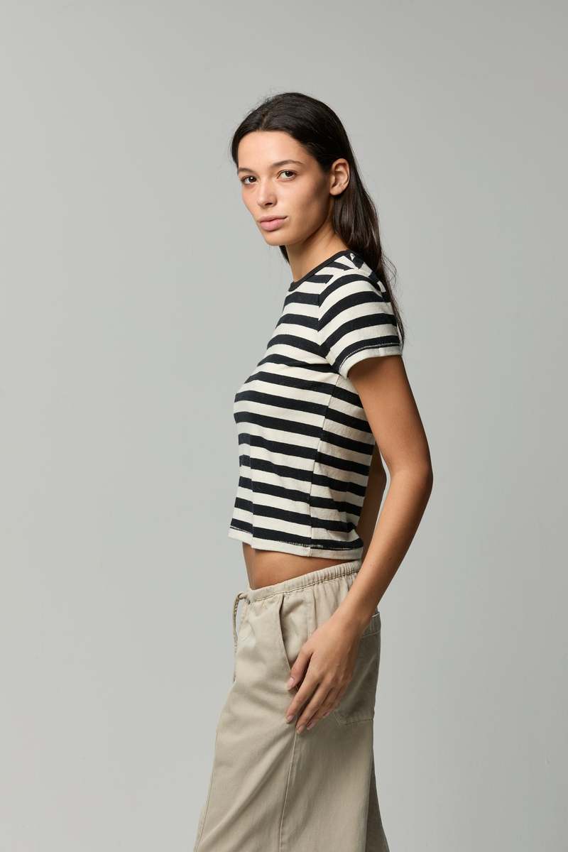 Rylee Stripe SS Baby Tee