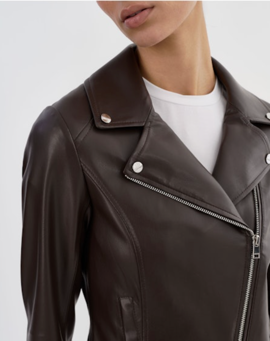 Pascale Faux Leather Jacket