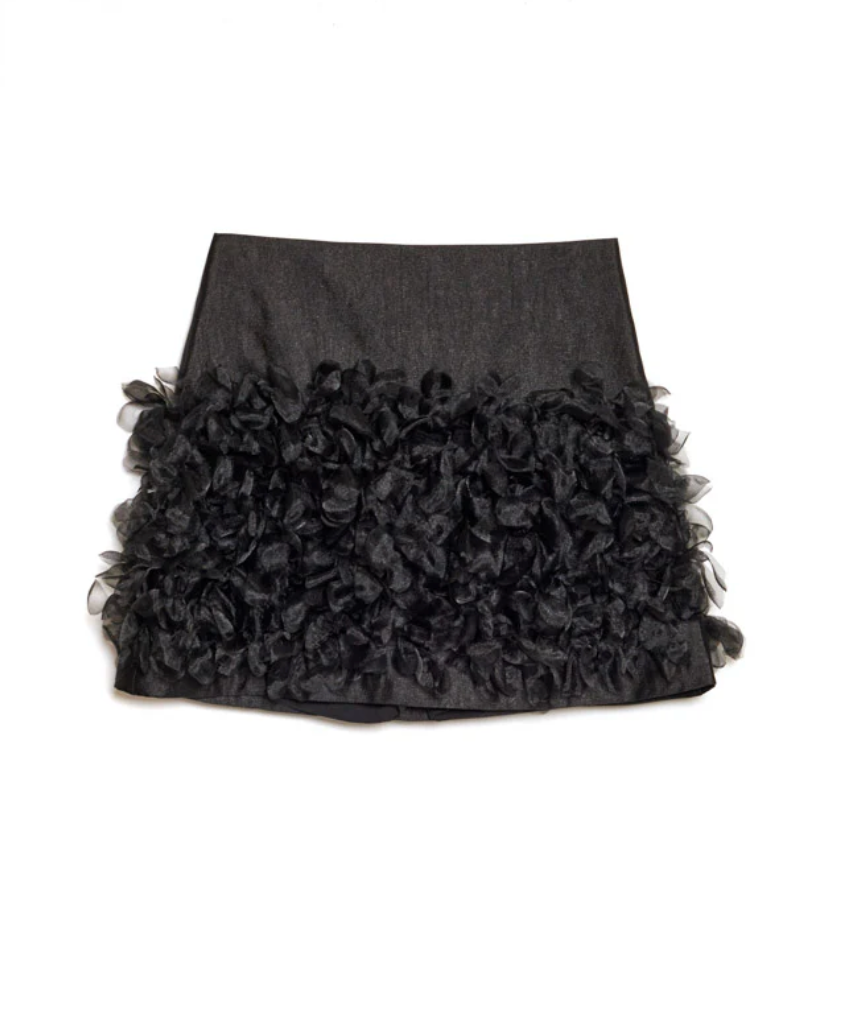 Plume Organaza Mini Skirt