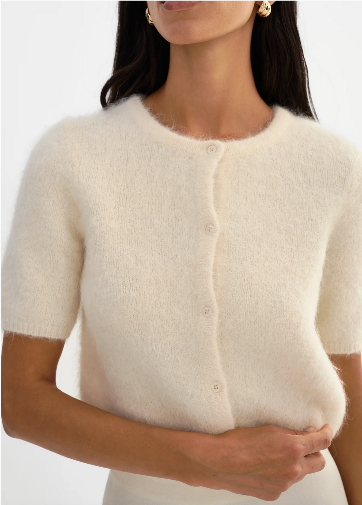 Kendra Cropped Alpaca Cardigan
