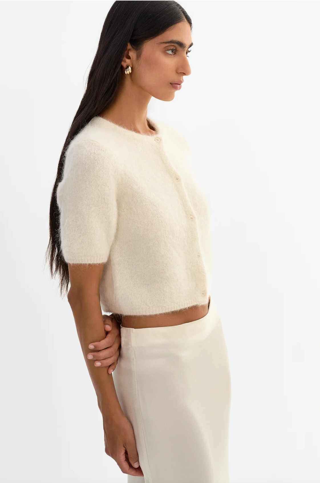 Kendra Cropped Alpaca Cardigan