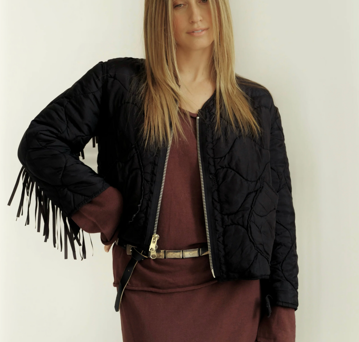 Military Liner Fringe Jacket.