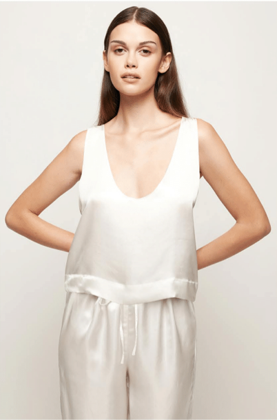 Satin Scoop Top