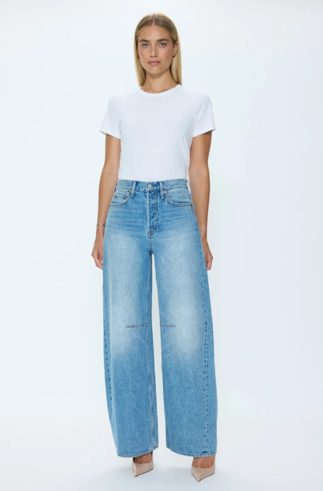 Sydney High Rise Bowed Linen Wide Leg