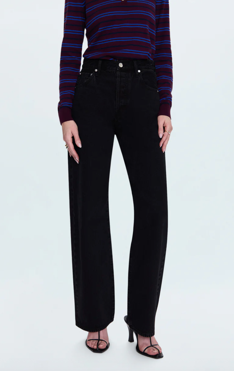 Tate High Rise Bowed Wide Leg