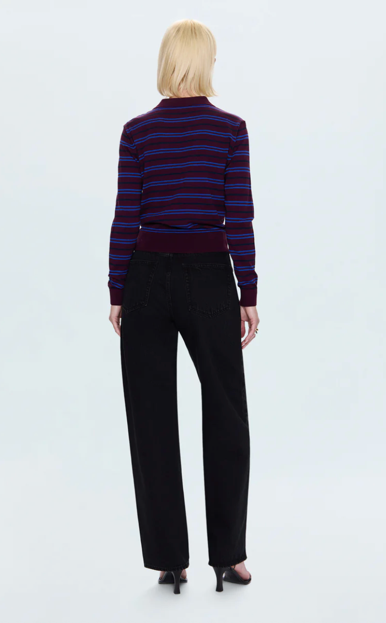 Tate High Rise Bowed Wide Leg