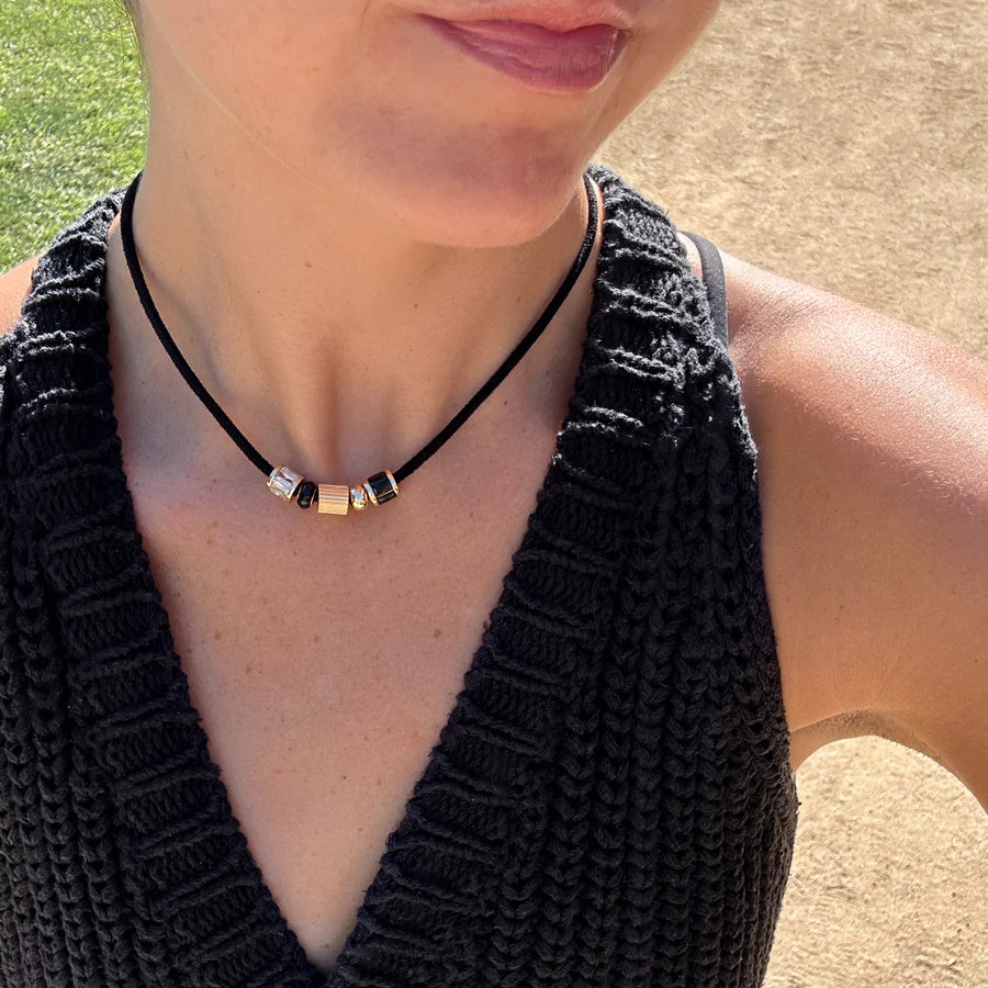 Rya Noir Leather Cord Necklace
