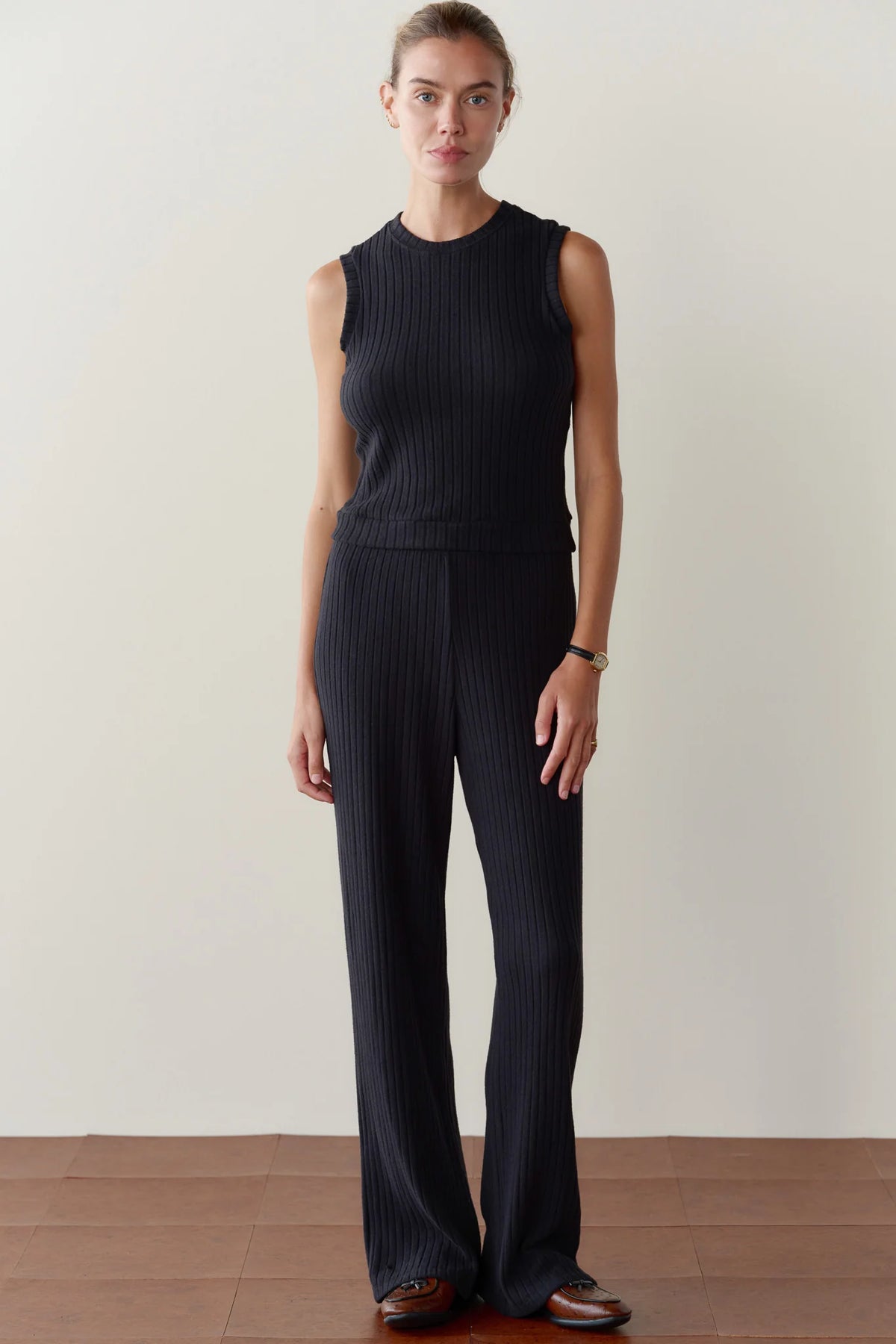 Sweater Rib Simple Pant