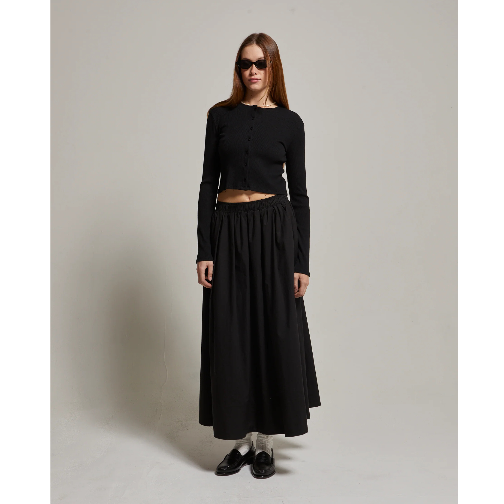 Kate Poplin Pleated Skirt