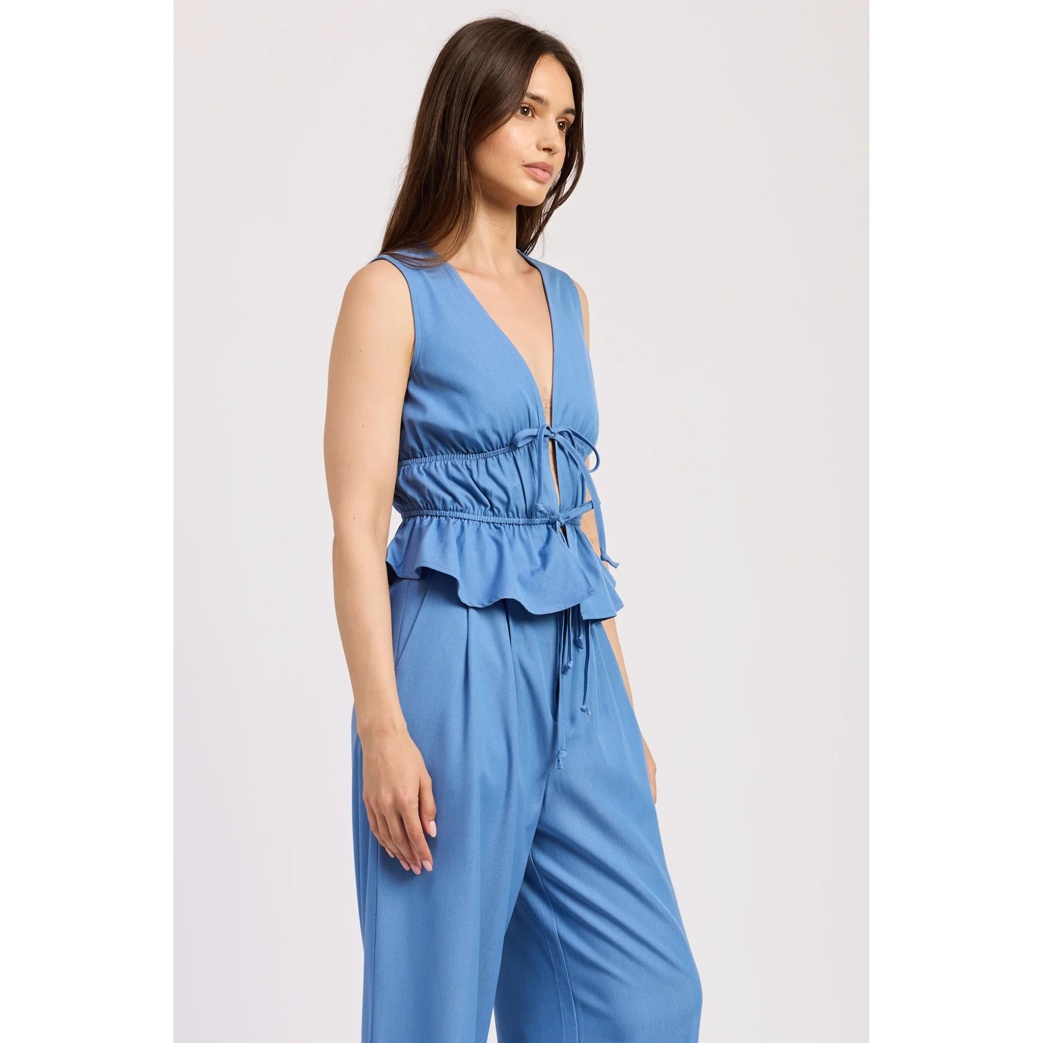En Saison Double Tie Top