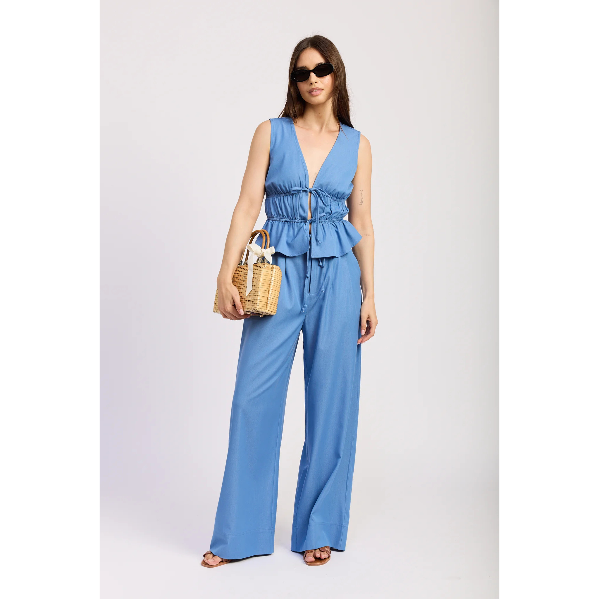 En Saison Relaxed Chambray Pant