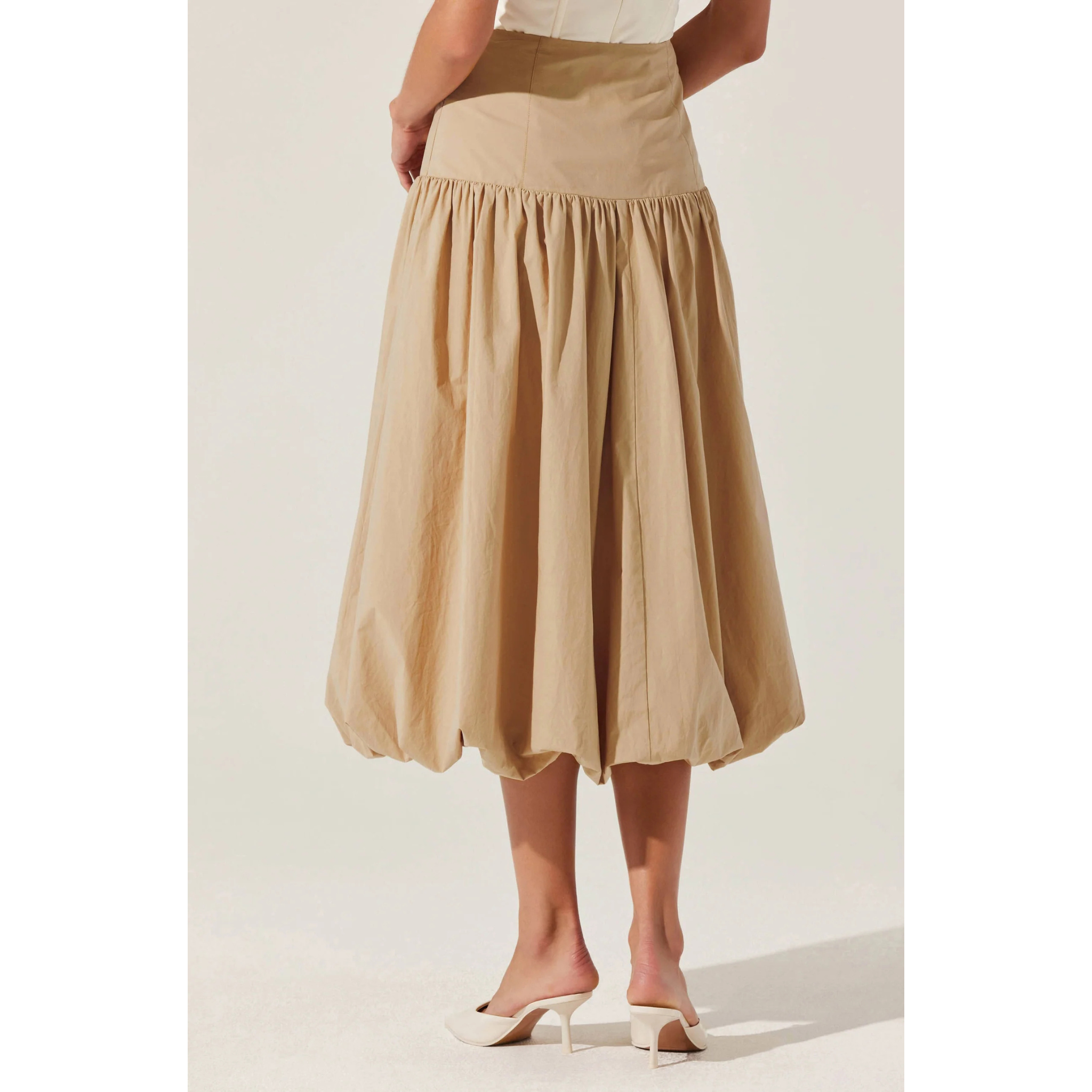 ASTR Tan Bubble Skirt