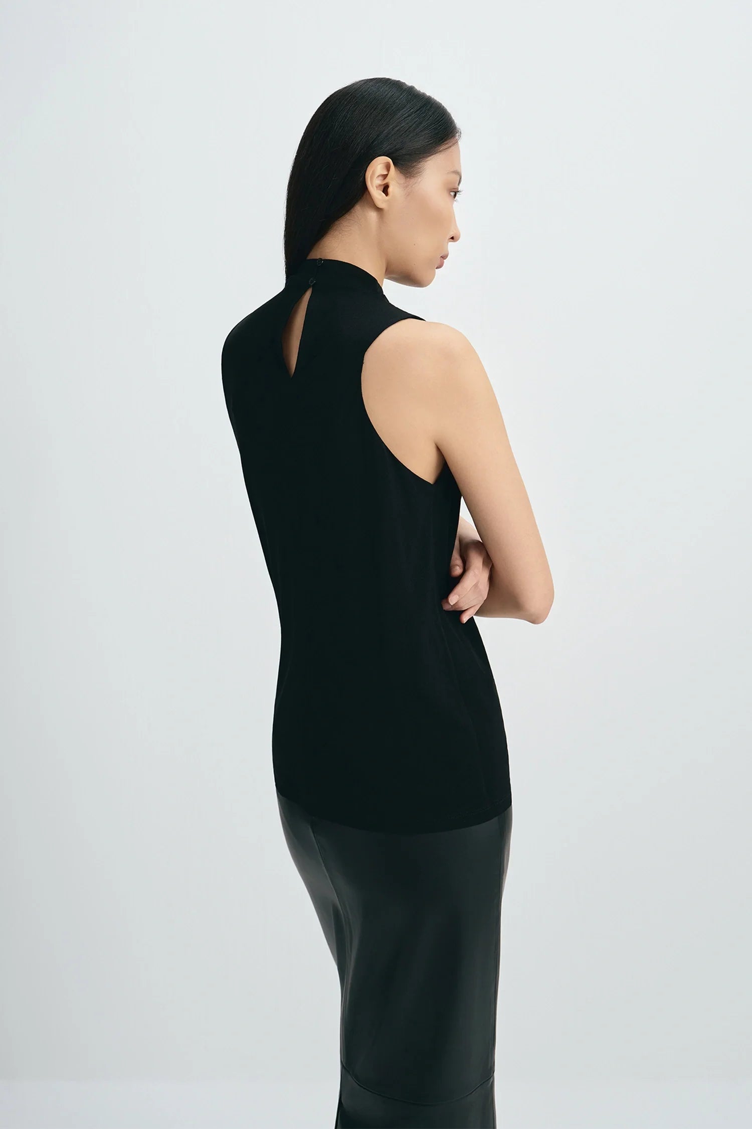 Alessia Draped High Neck Top