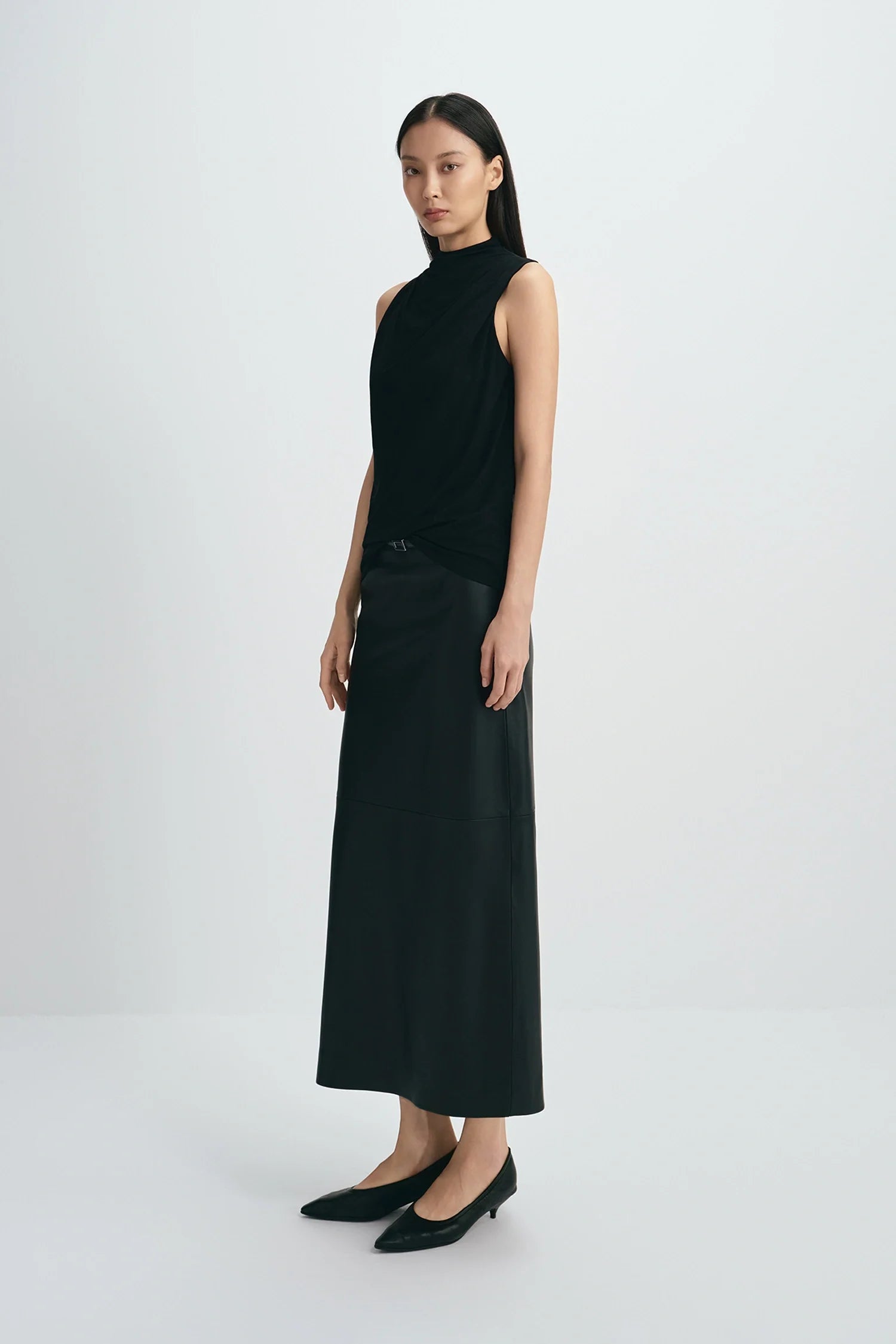 Alessia Draped High Neck Top