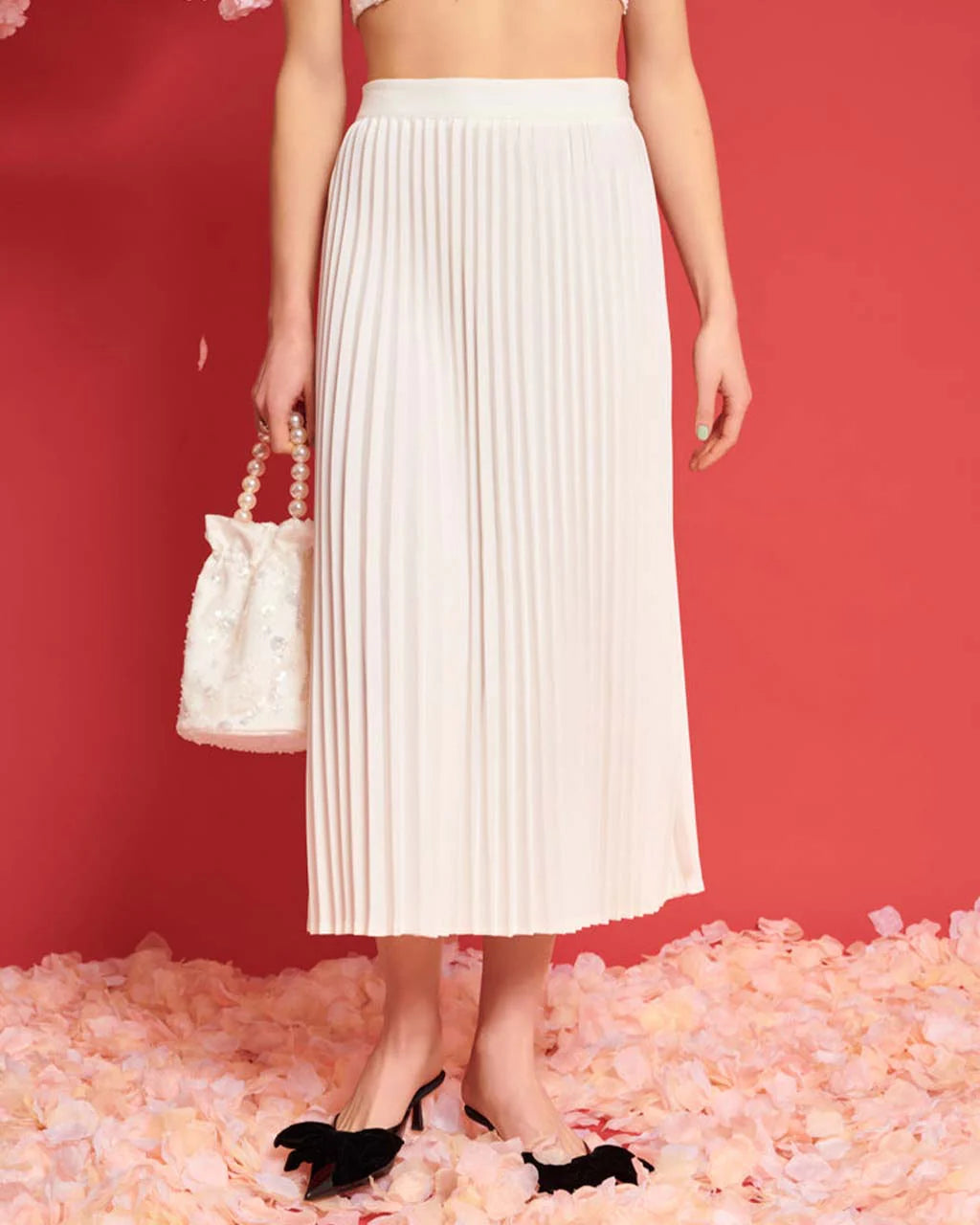 Carolina Pleated Midi Skirt