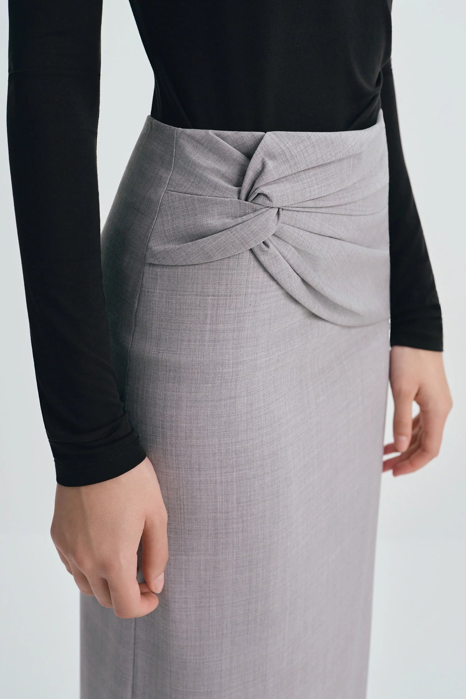 Ginny Knot Waist Midi Skirt