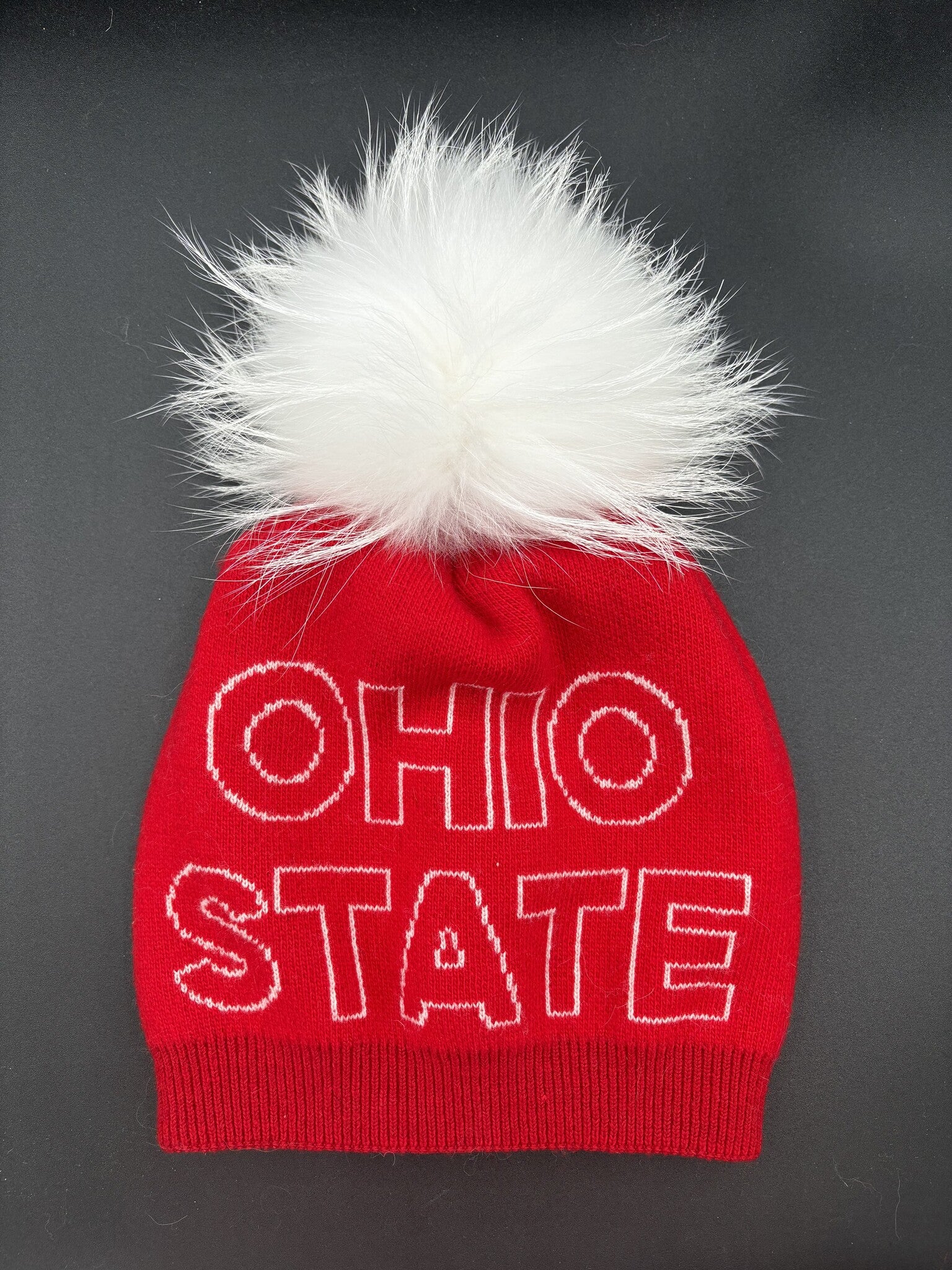 Ohio State Pom Pom Beanie