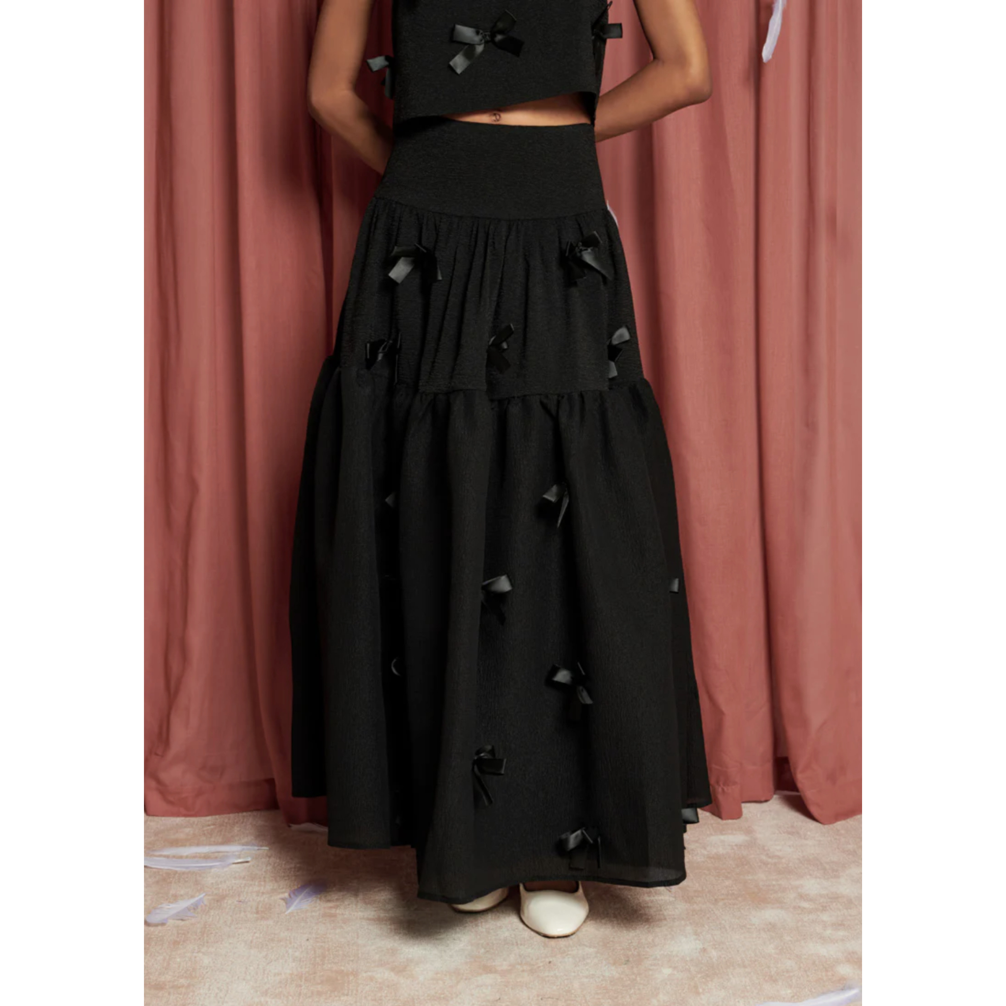 Birdie Bow Midi Skirt