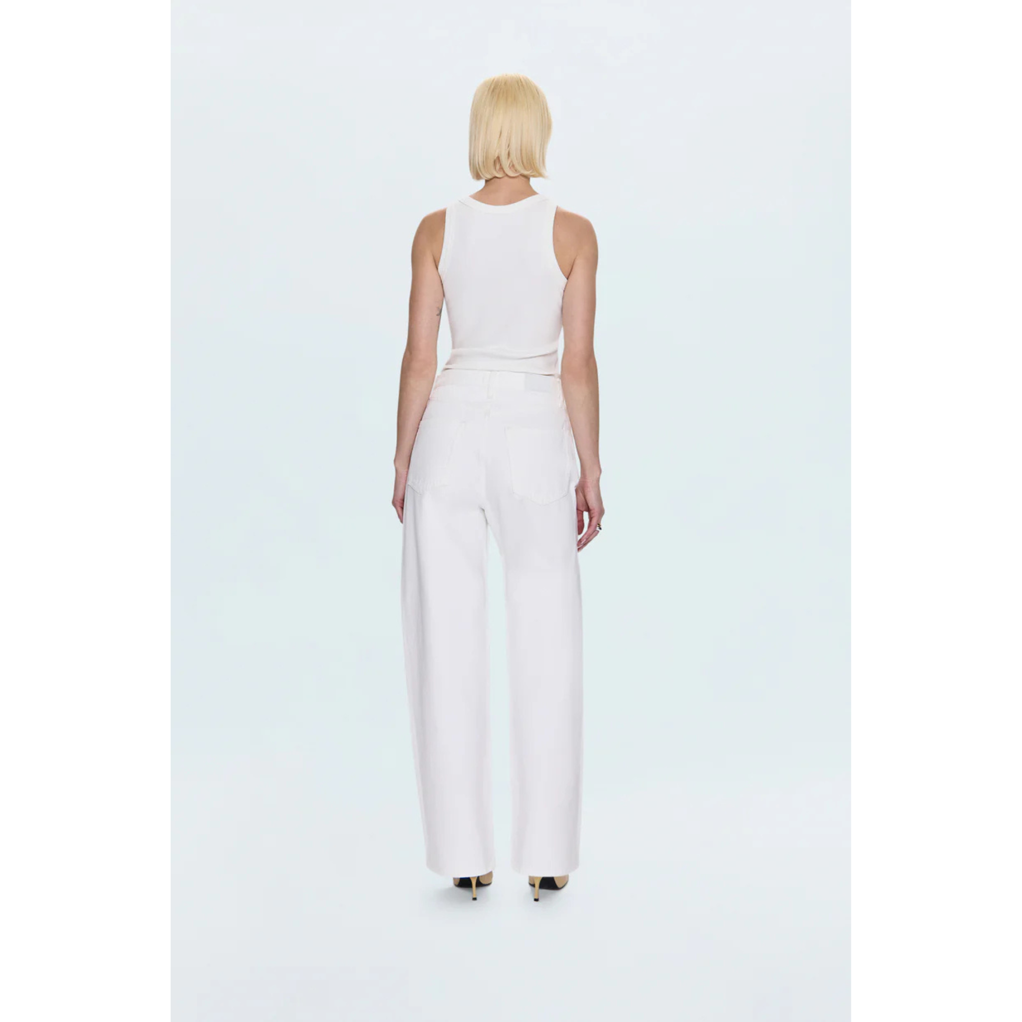 Tate High Rise Bowed Wide Leg
