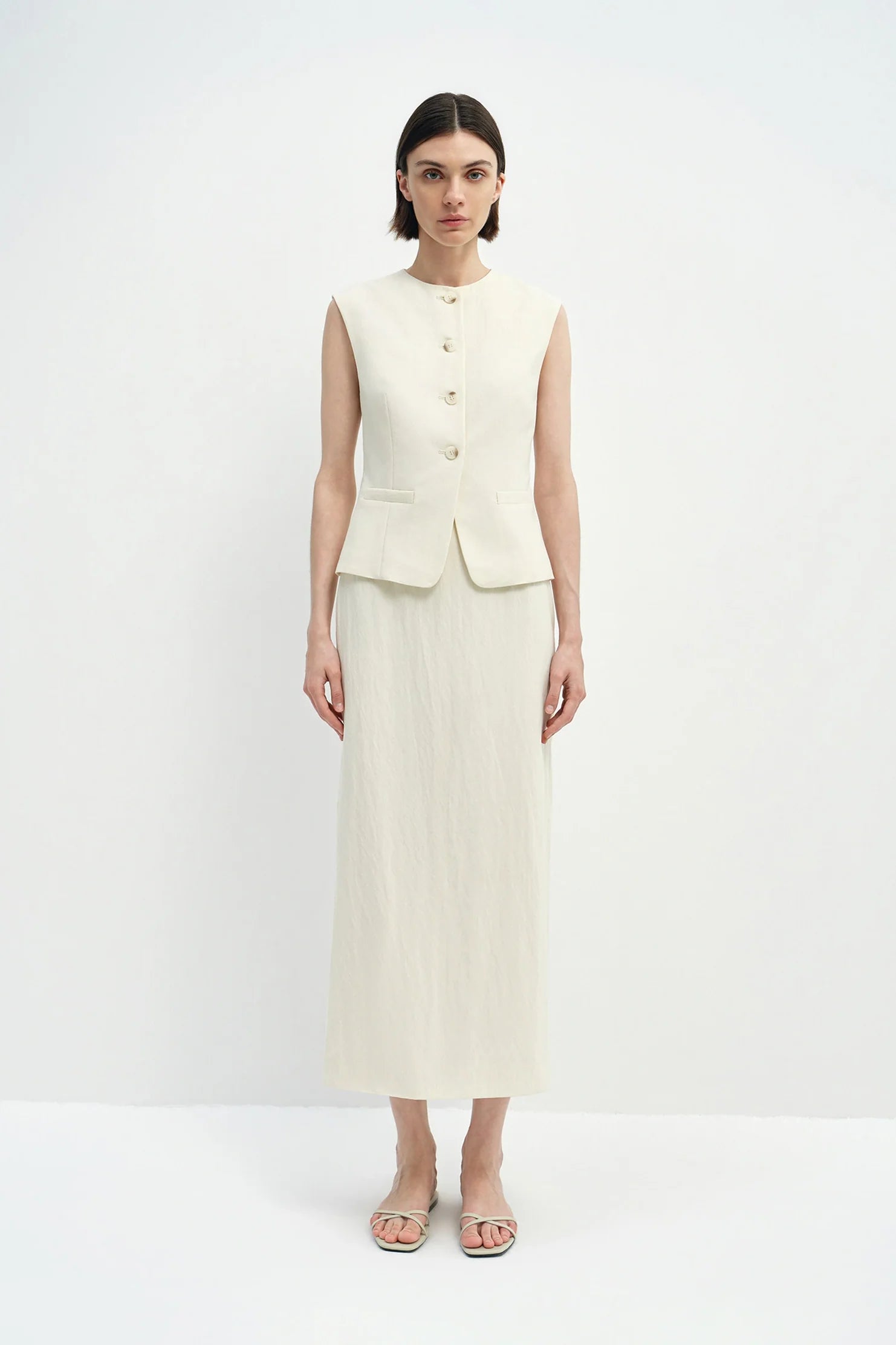 Elira Button Front Vest