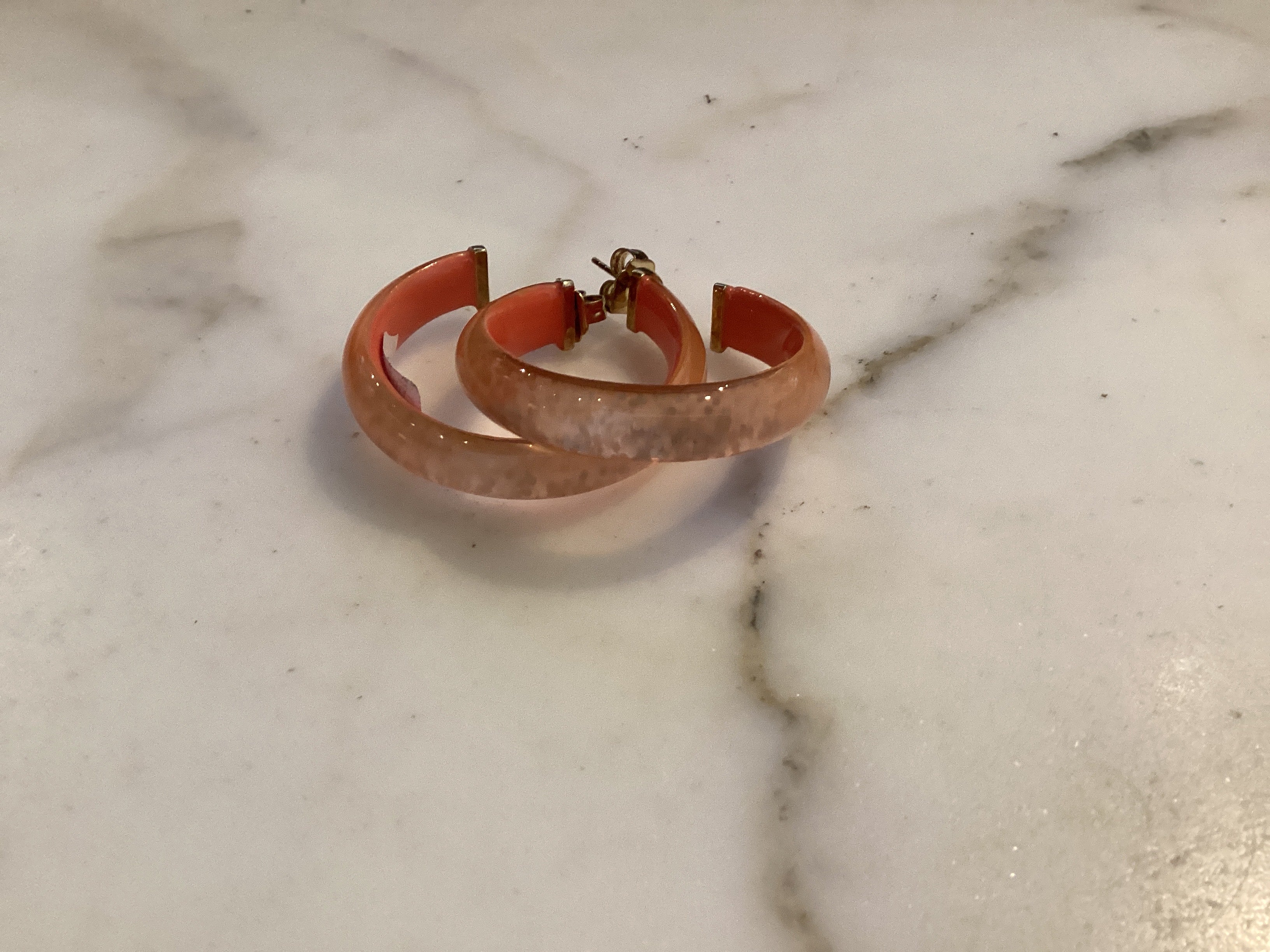 Gold&Honey 2" Iridecent Hoop Orange