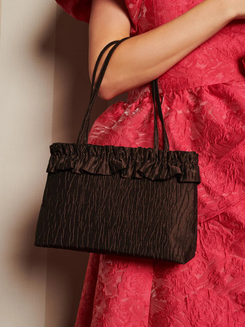 Antique Jacquard Ruffle Bag