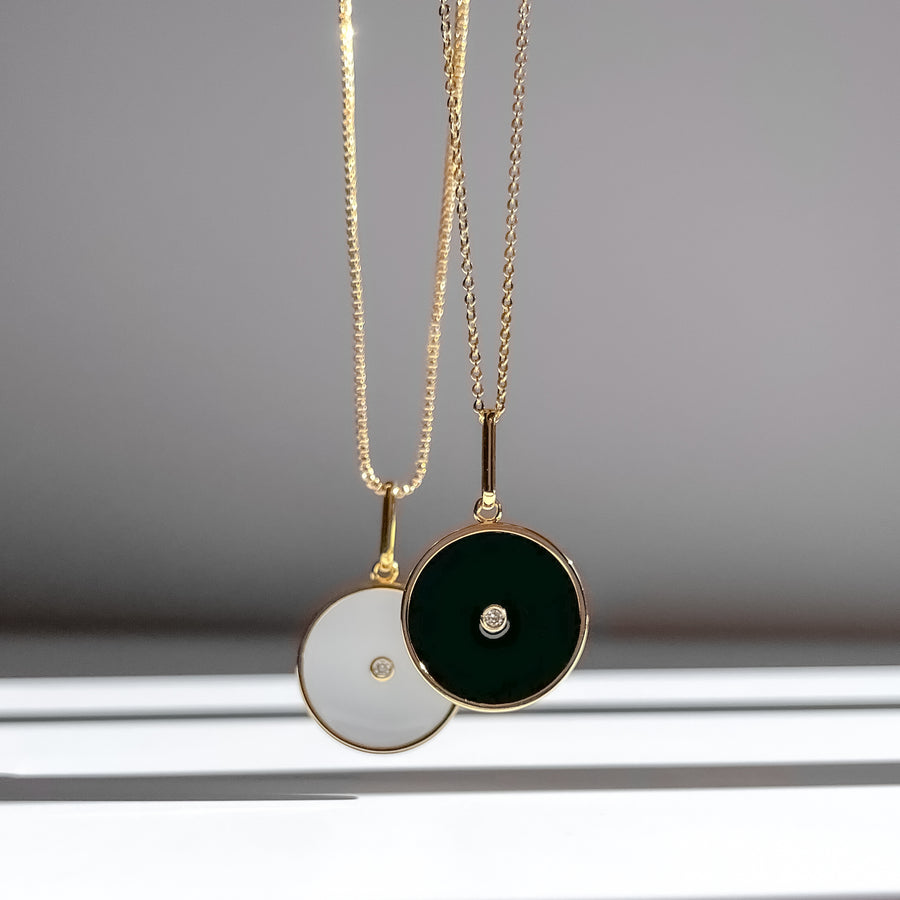 Balia Black Enamel Necklace