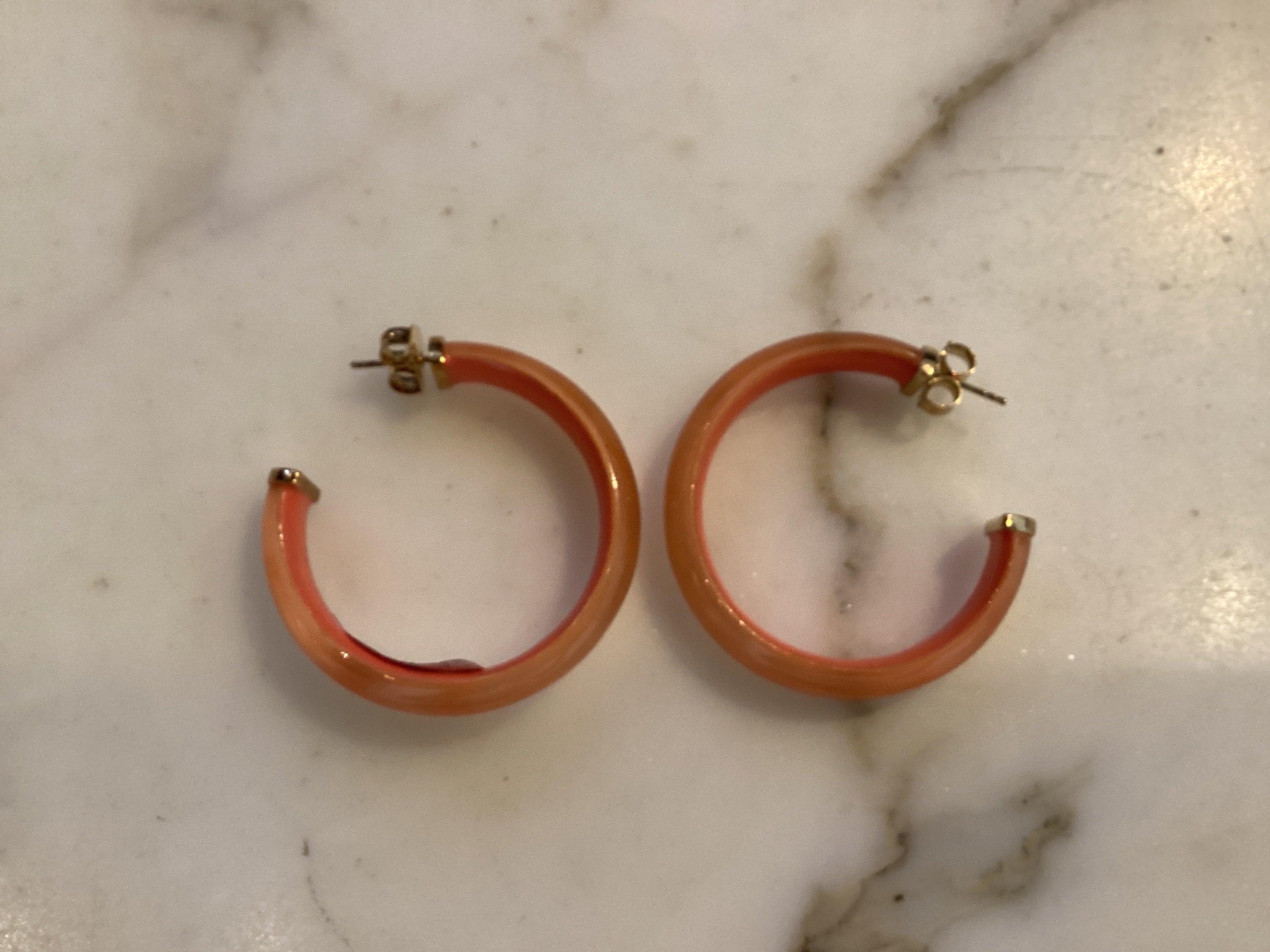 Gold&Honey 2" Iridecent Hoop Orange