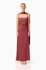 Calista Neck Scarf Gown