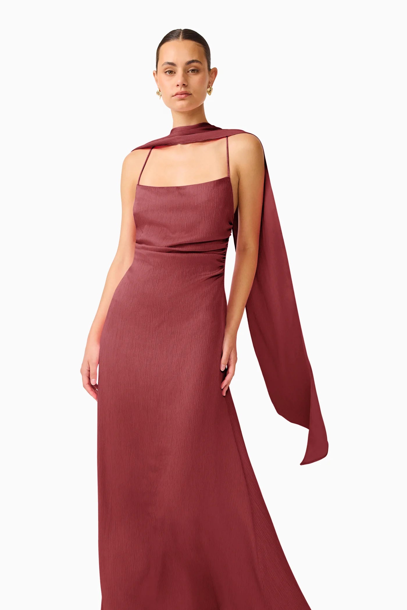 Calista Neck Scarf Gown