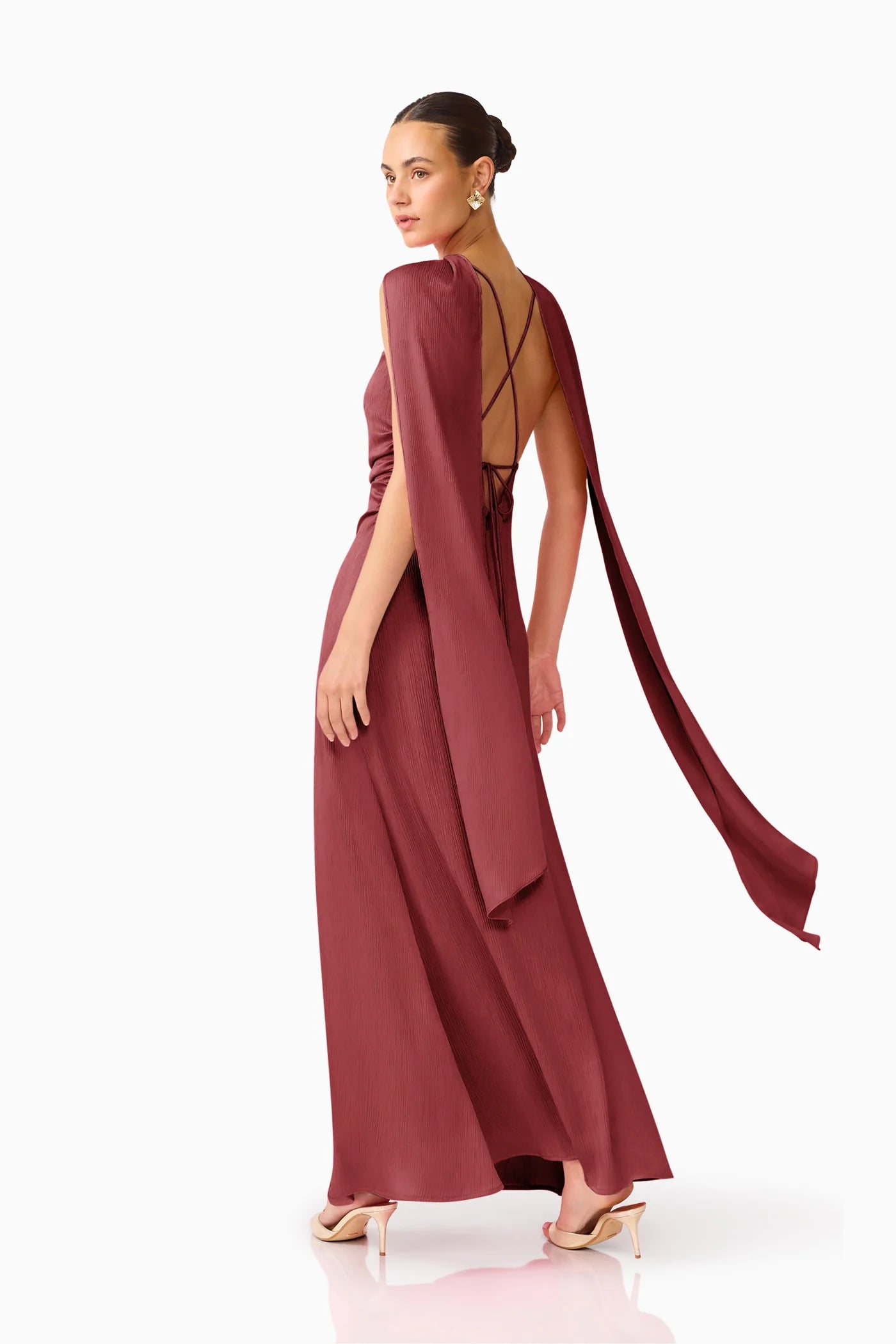 Calista Neck Scarf Gown