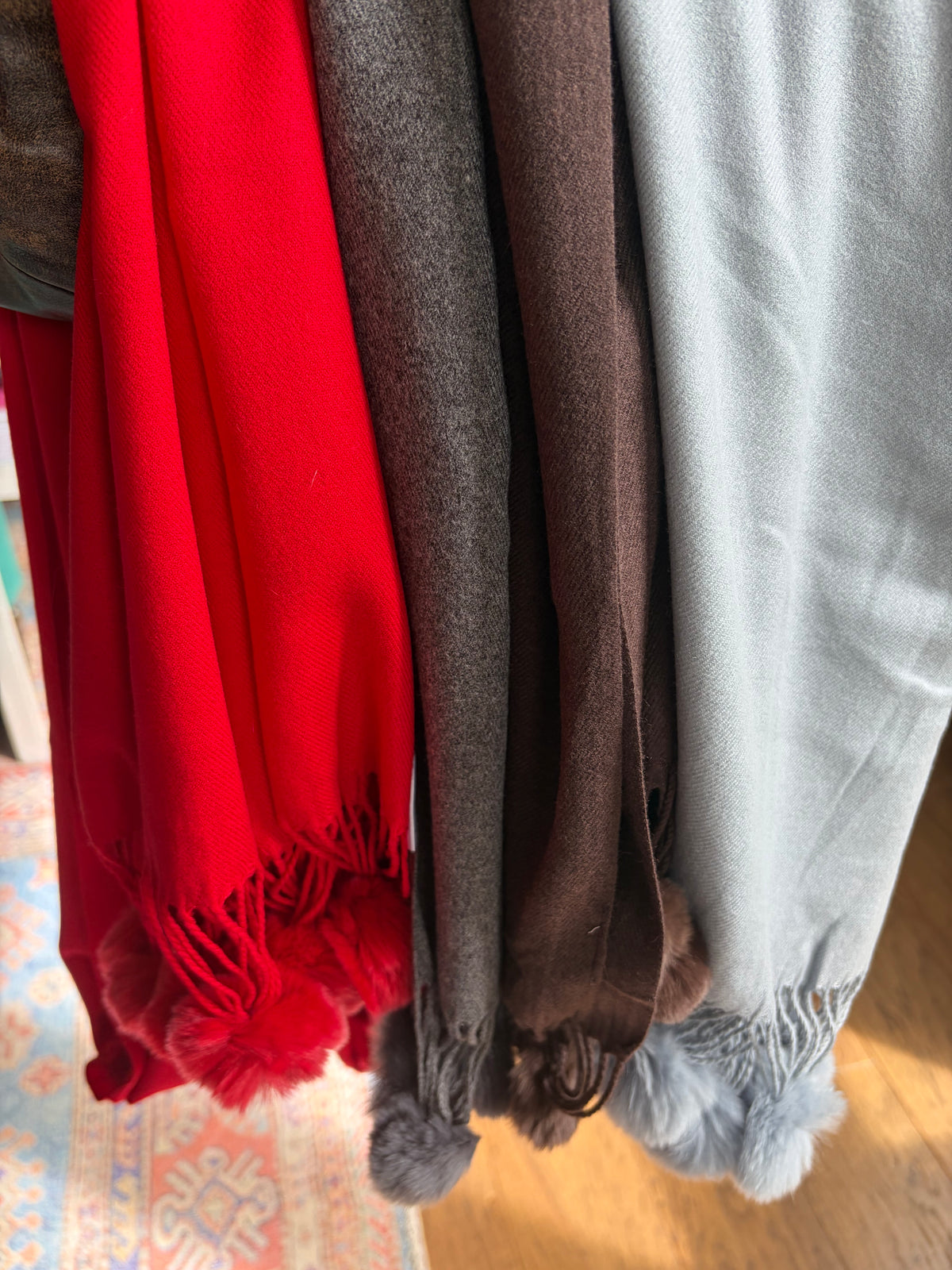 Cashmere & Rex Pom Wrap
