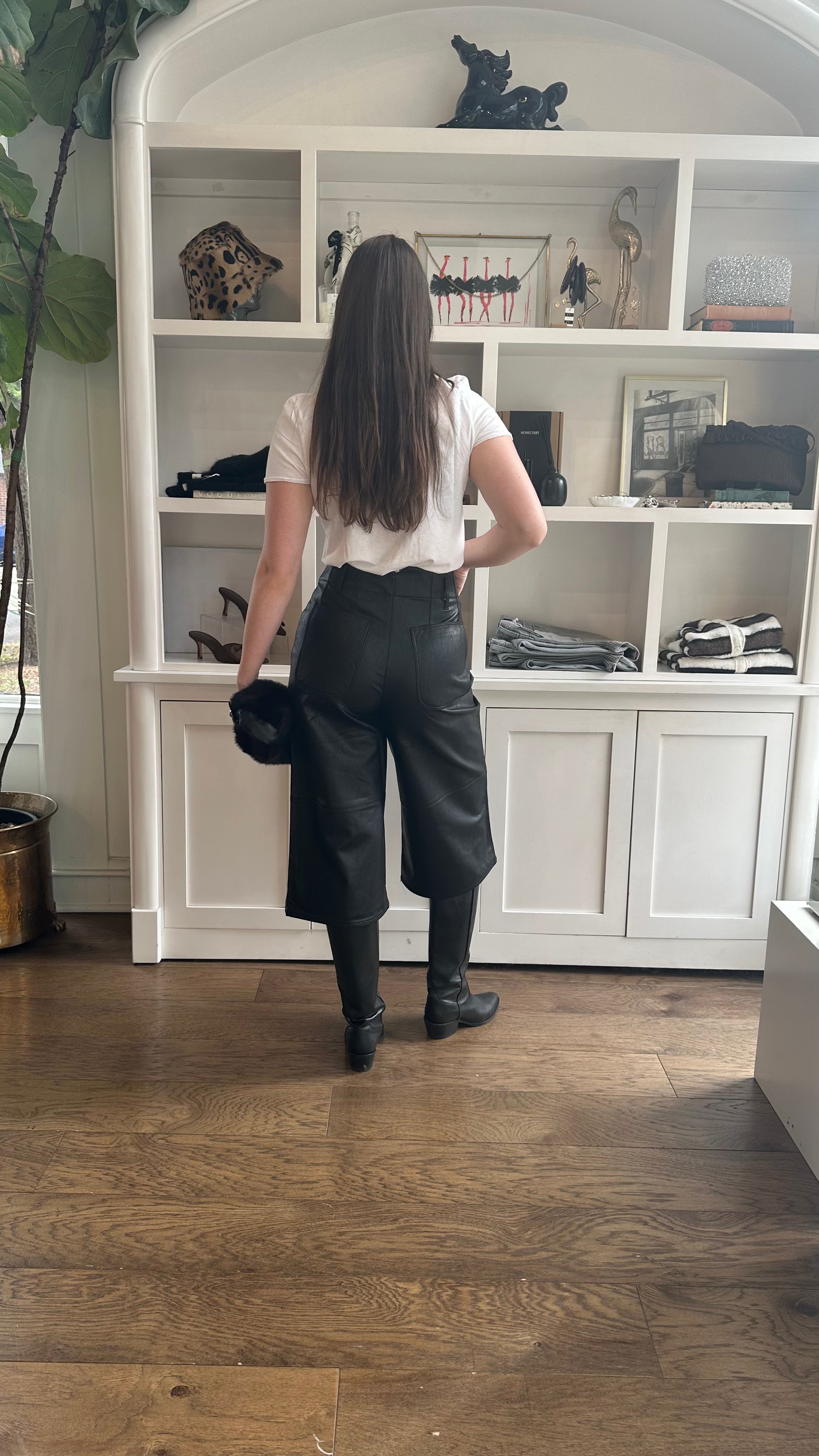 Pulia Faux Leather Culotte