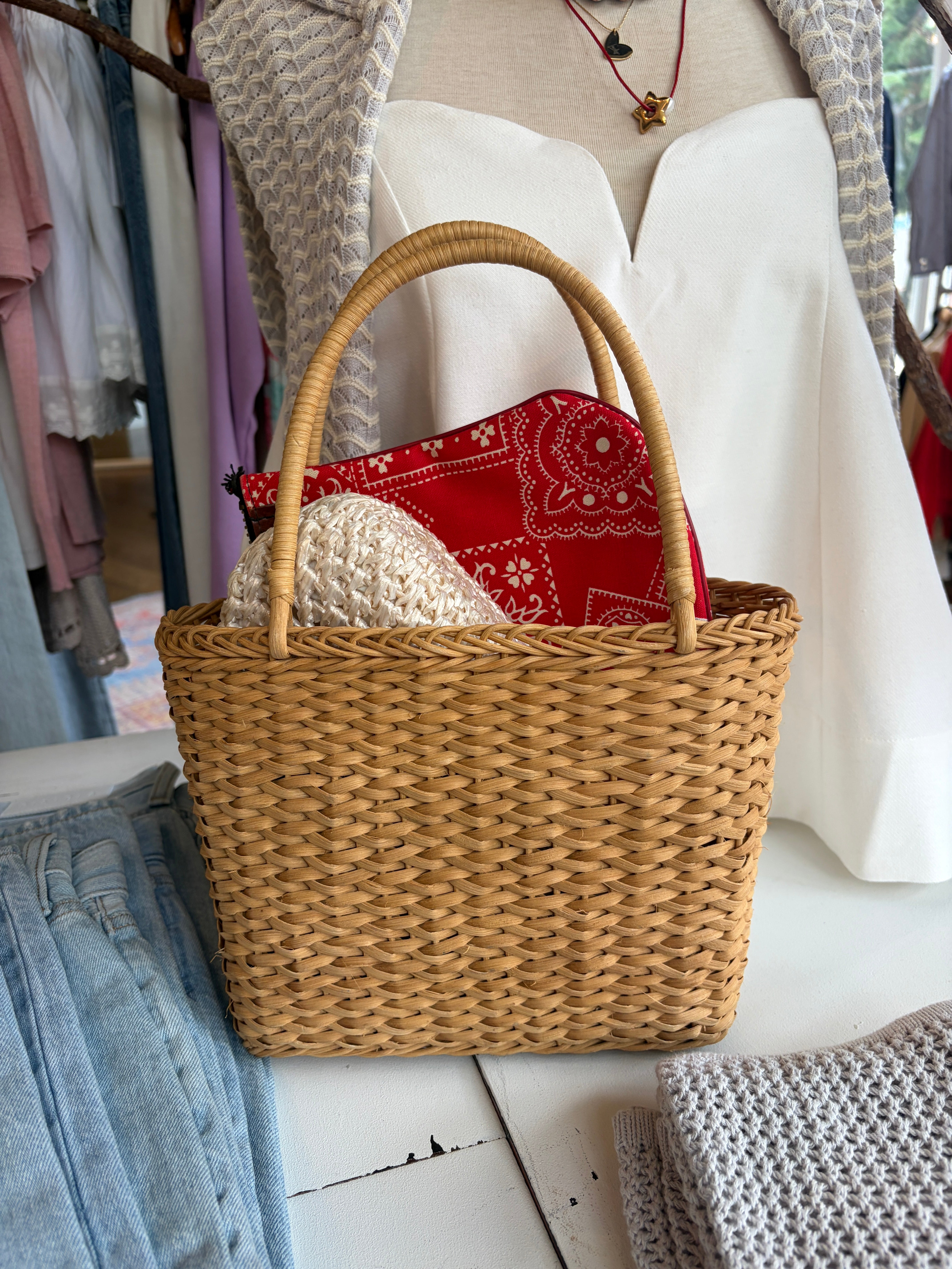 Gabby Vintage Woven Handbag