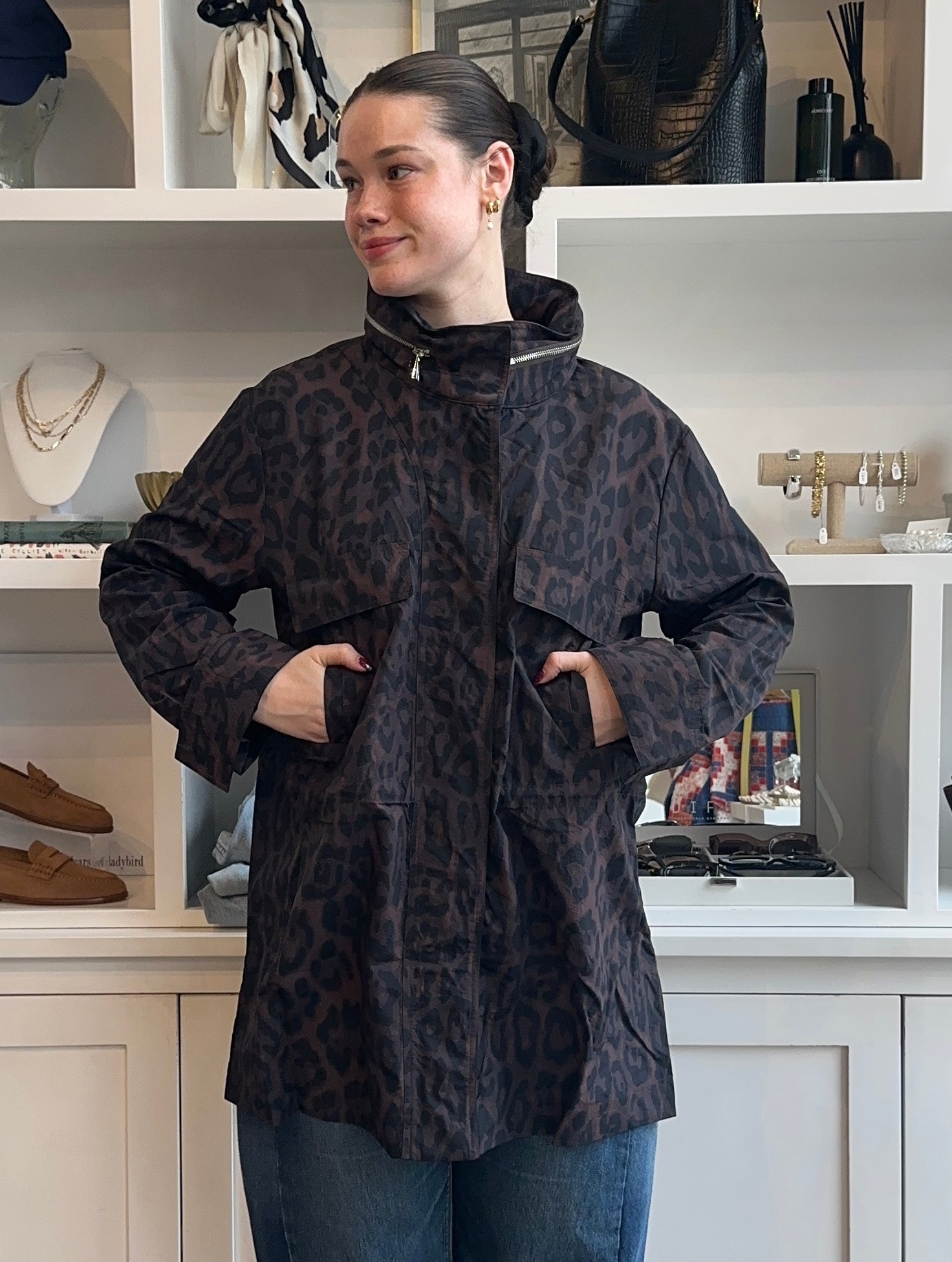 Bea Leopard Rain Jacket