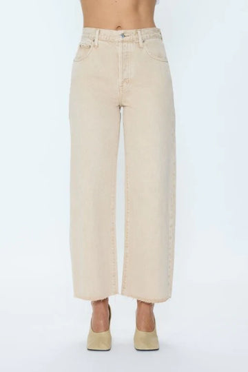 Tate High Rise Bowed Wide Leg Crop
