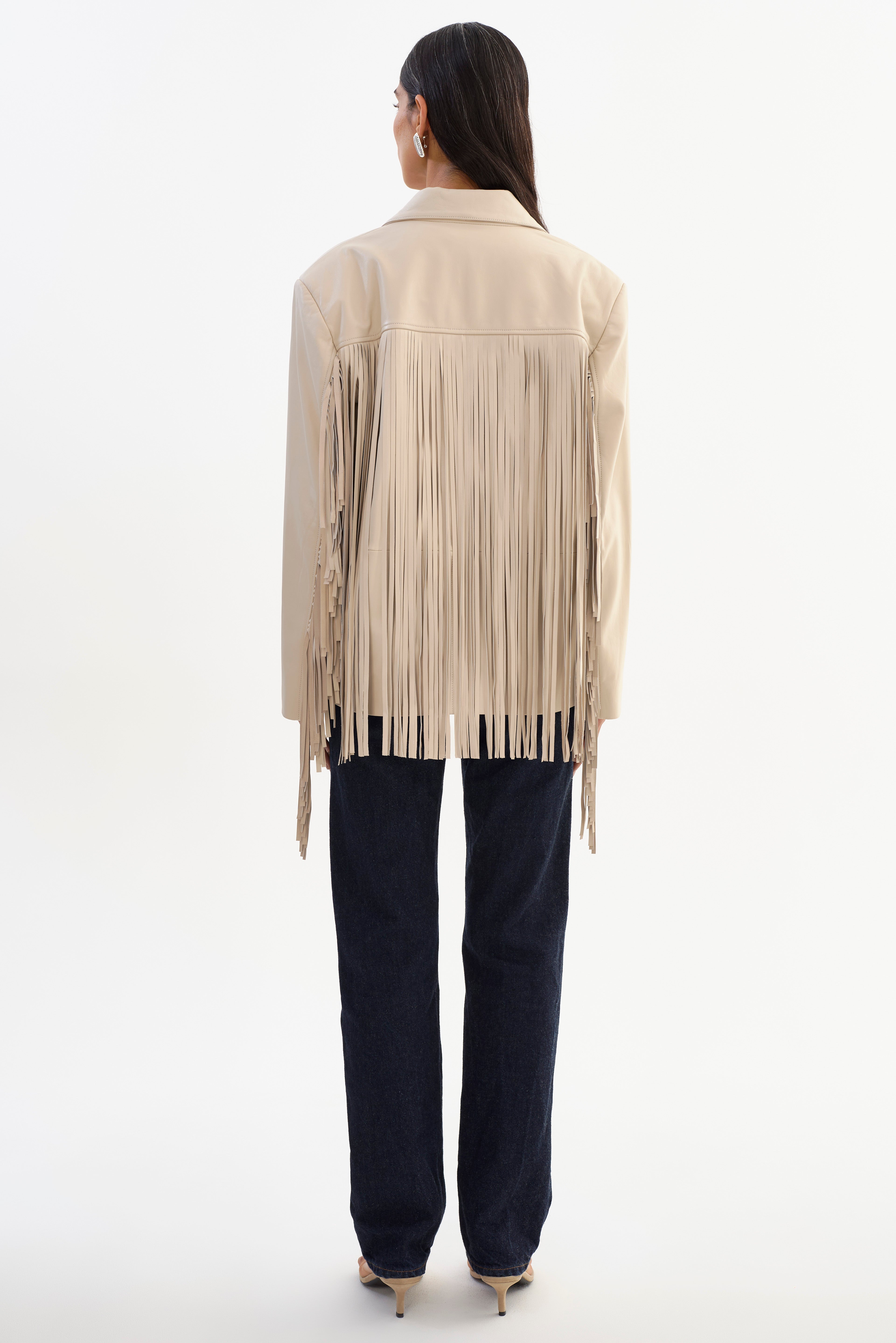Rianne Leather Fringe Jacket
