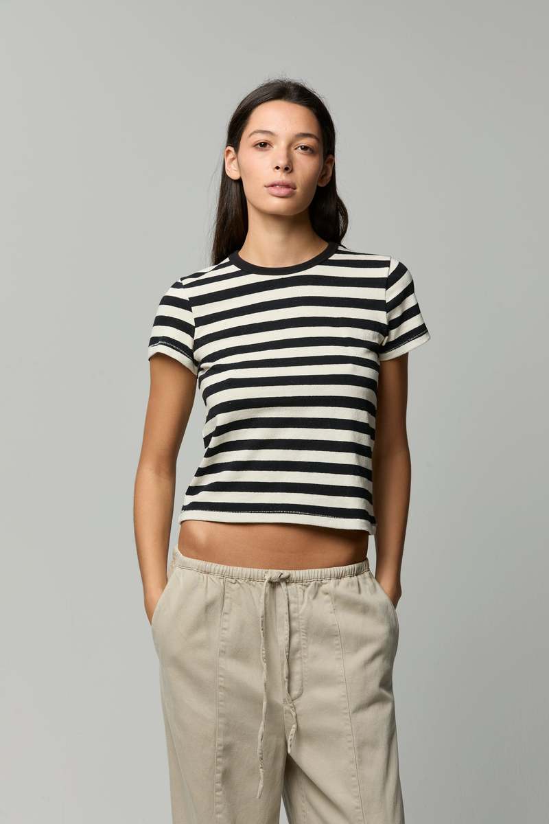 Rylee Stripe SS Baby Tee
