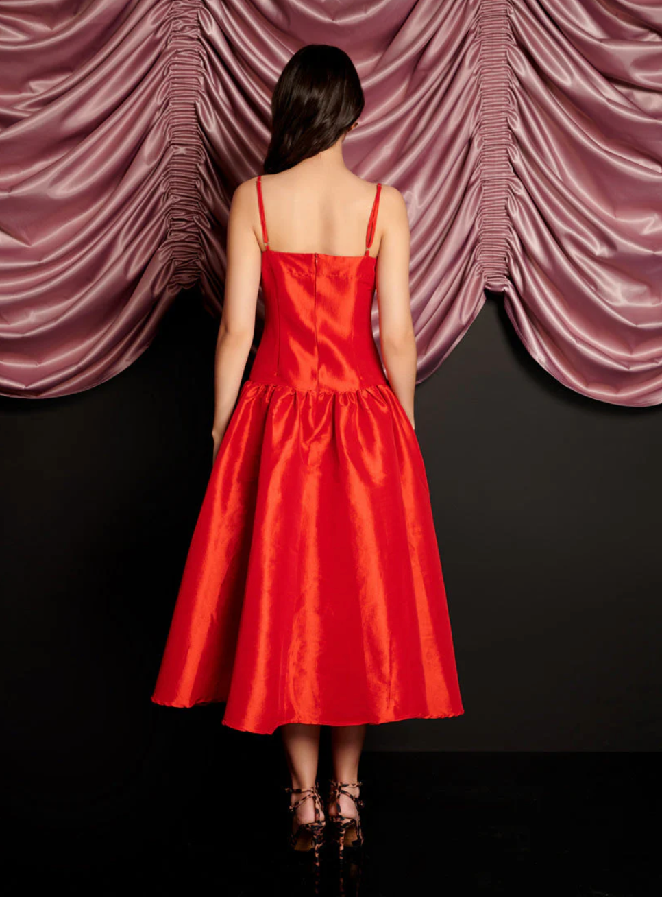 Quartet Taffeta Midi Dress
