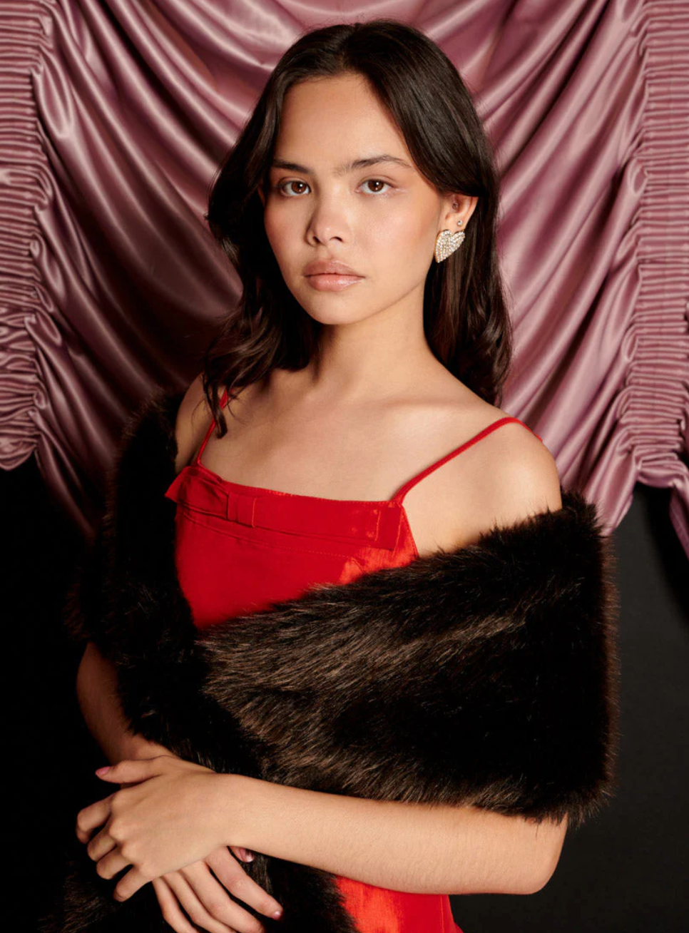 Malone Faux Fur Shawl